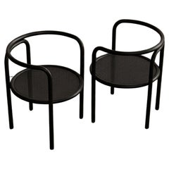 Gae Aulenti “Locus Solus” Dining Chairs for Poltronova, Black, 1964, Set of 2