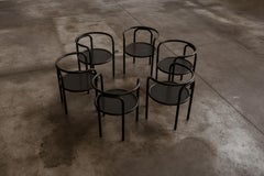 Gae Aulenti “Locus Solus” Dining Chairs for Poltronova, Black, 1964, Set of 6
