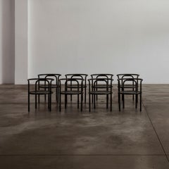 Gae Aulenti “Locus Solus” Dining Chairs for Poltronova, Black, 1964, Set of 8