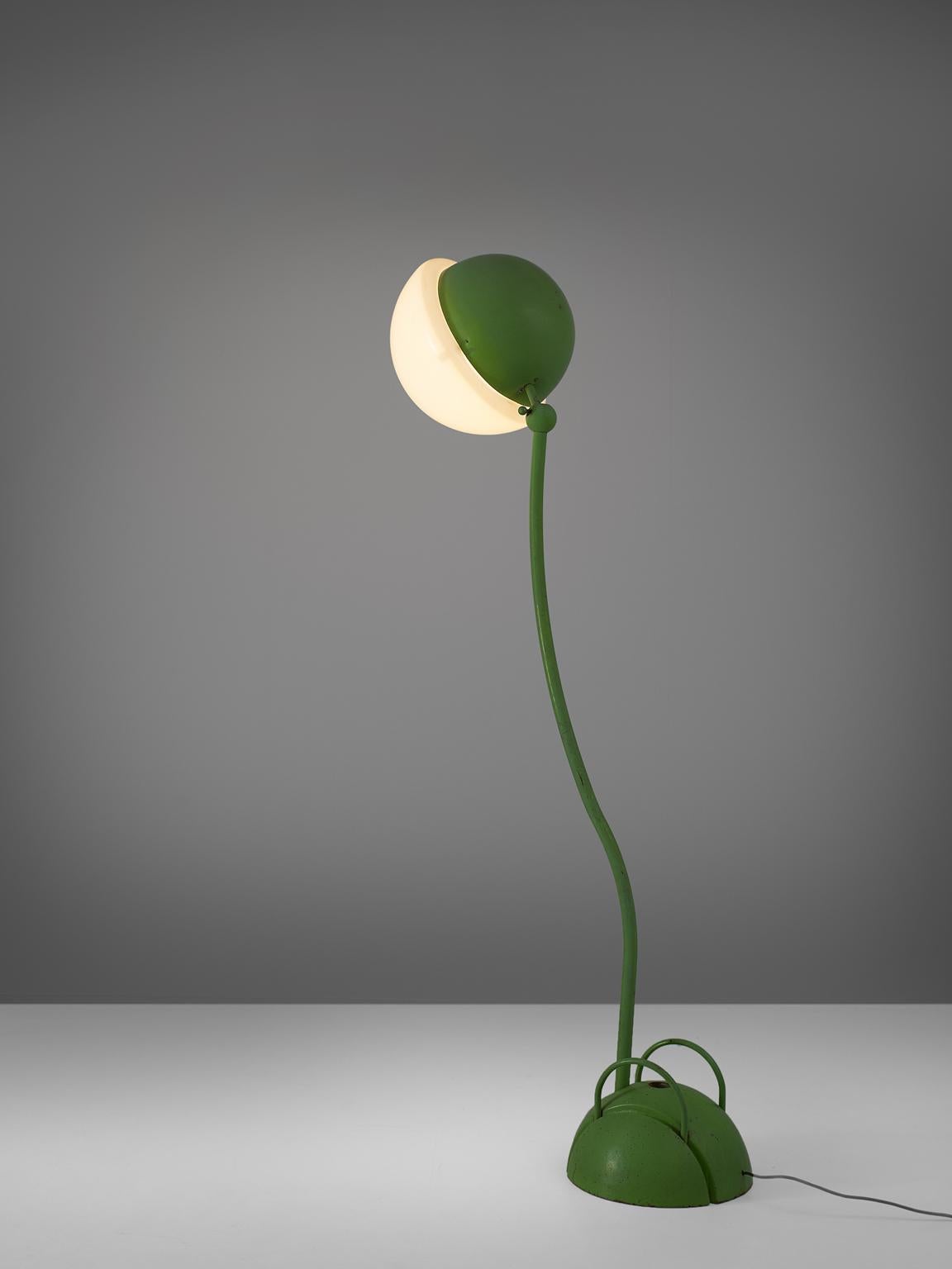 Mid-Century Modern Gae Aulenti 'Locus Solus' Large Green Floor Lamp