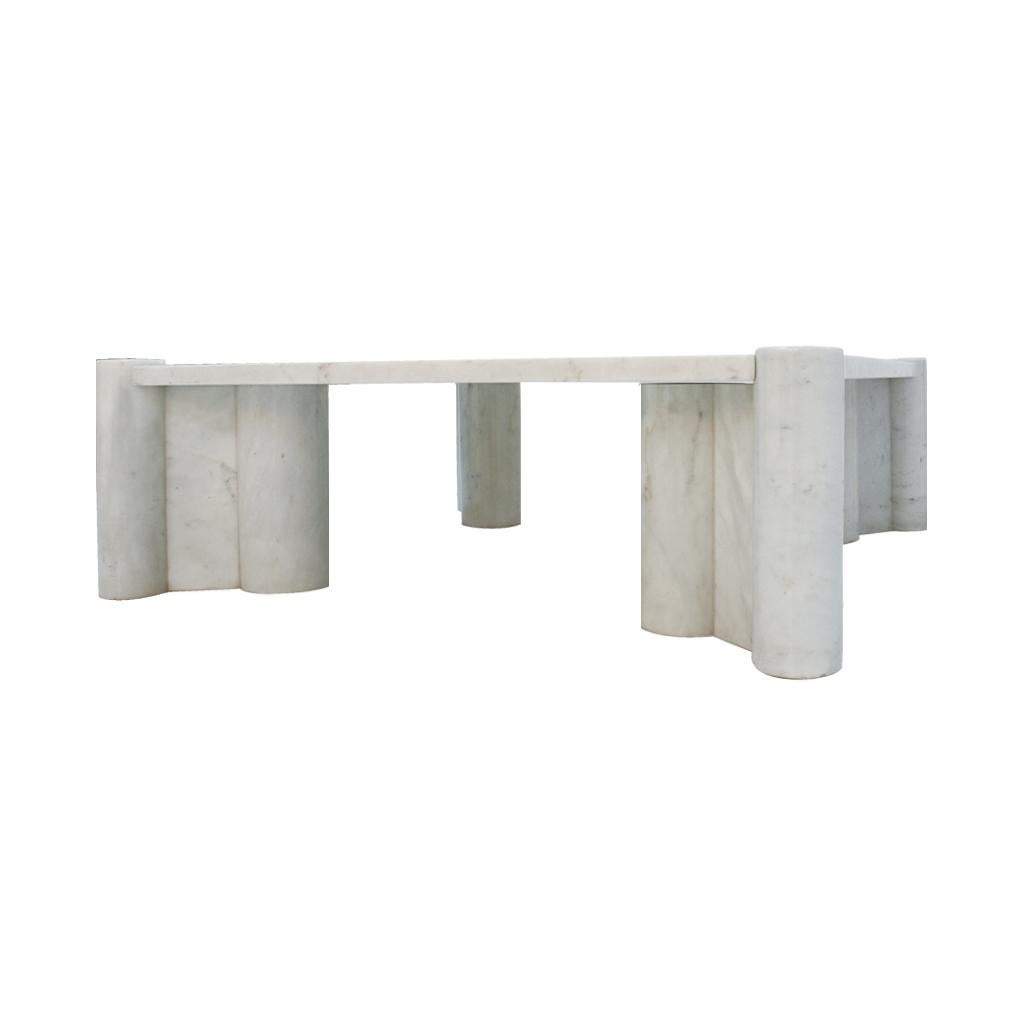 Gae Aulenti Mid-Century Modern for Knoll Carrara Marble Italian Coffee Table In Good Condition In Madrid, ES