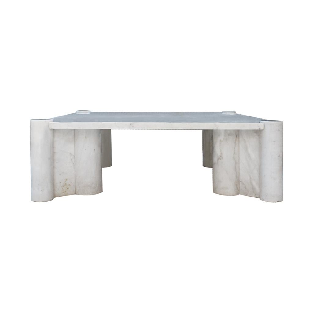 Gae Aulenti Mid-Century Modern for Knoll Carrara Marble Italian Coffee Table 1