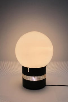 Gae Aulenti Mid Century Modern Vintage Glass Metal Table Lamp Oracolo 1968 Italy