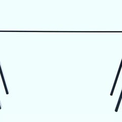 Gae Aulenti Midcentury Black Metal and Glass "Gaetano" Table for Zanotta, 1970
