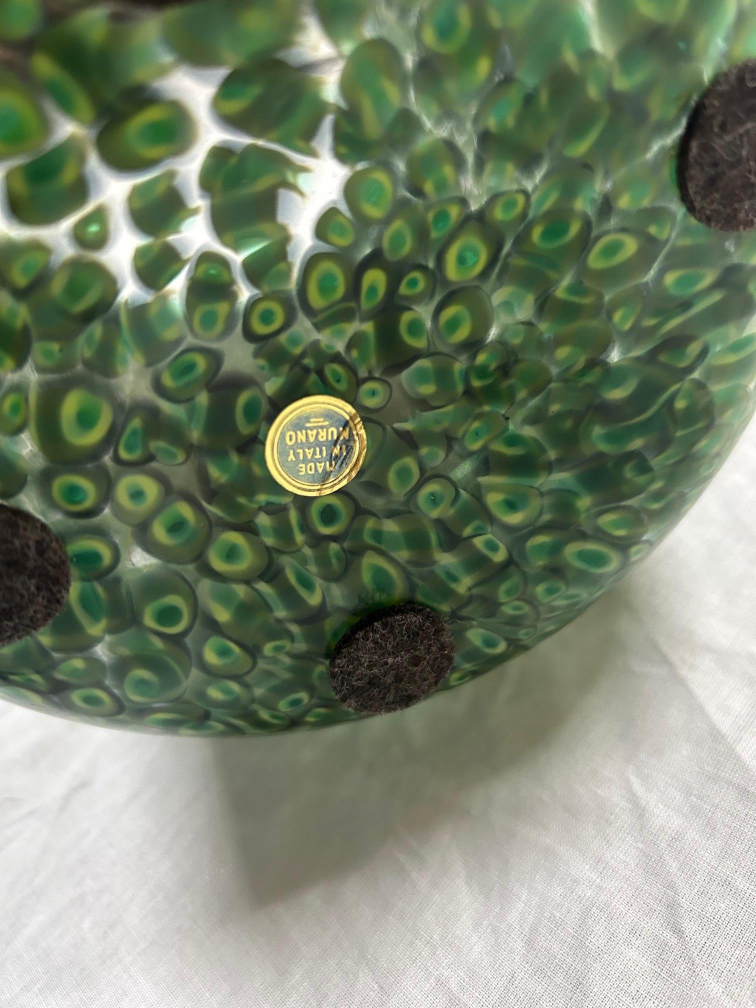 Gae Aulenti, 'Neverrino' murrine-blown glass pair of vases fo Vistosi,  1970 For Sale 4