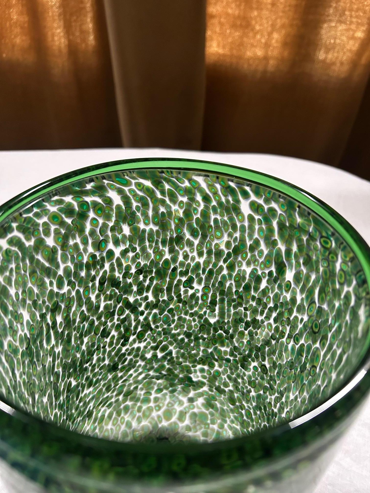 Gae Aulenti, 'Neverrino' murrine-blown glass pair of vases fo Vistosi,  1970 For Sale 1