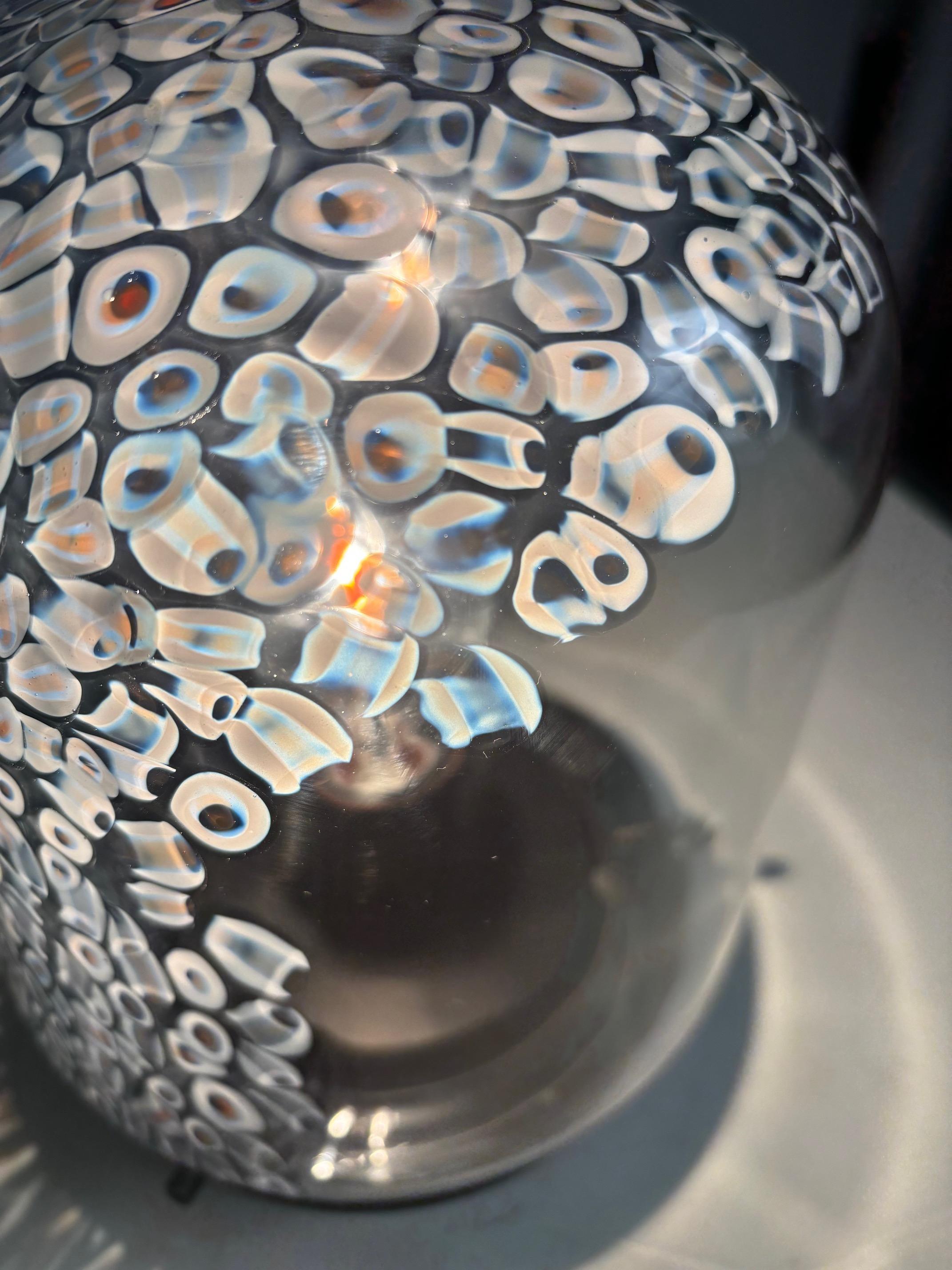 Gae Aulenti, 'Neverrino' murrine-blown glass table lamp , Vistosi Italy 1970 In condizioni buone in vendita a Argelato, BO
