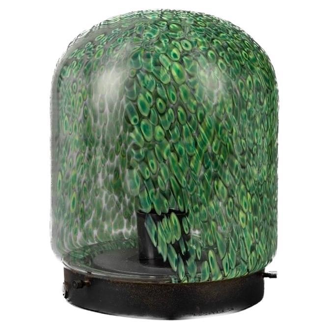 Gae Aulenti, lampe de table en verre soufflé à la murrine "Neverrino", Vistosi Italie 1970