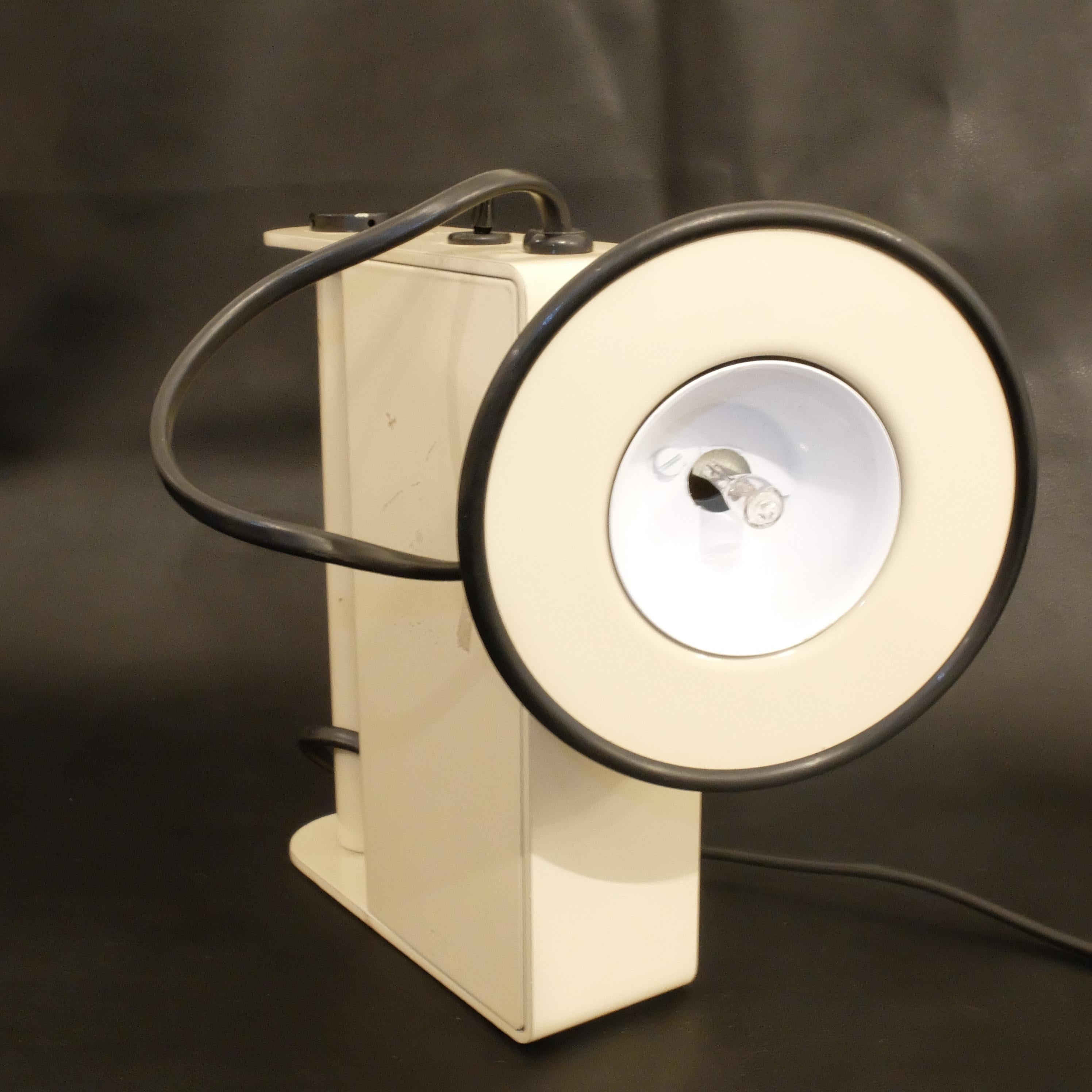 20th Century Gae Aulenti Piero Castiglioni Mini-Box Table Light for Stilnovo Signed For Sale