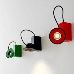Gae Aulenti & Piero Castiglioni 'Minibox' Sconce in Green for Stilnovo