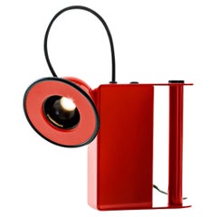 Gae Aulenti & Piero Castiglioni 'Minibox' Table Lamp in Red for Stilnovo