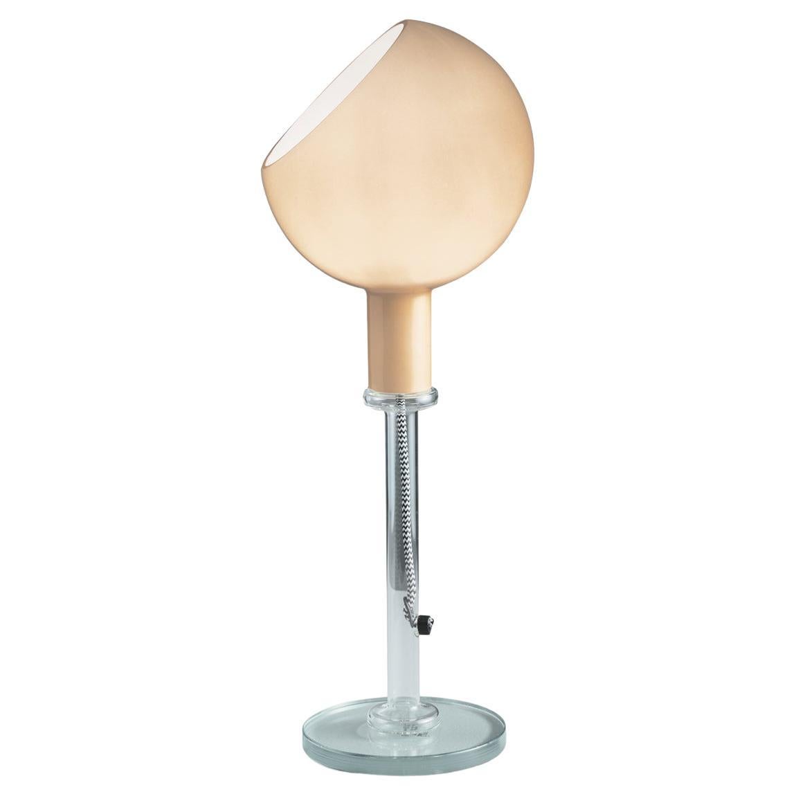 Gae Aulenti & Piero Castiglioni 'Parola' Table Lamp in Amber for Fontana Arte