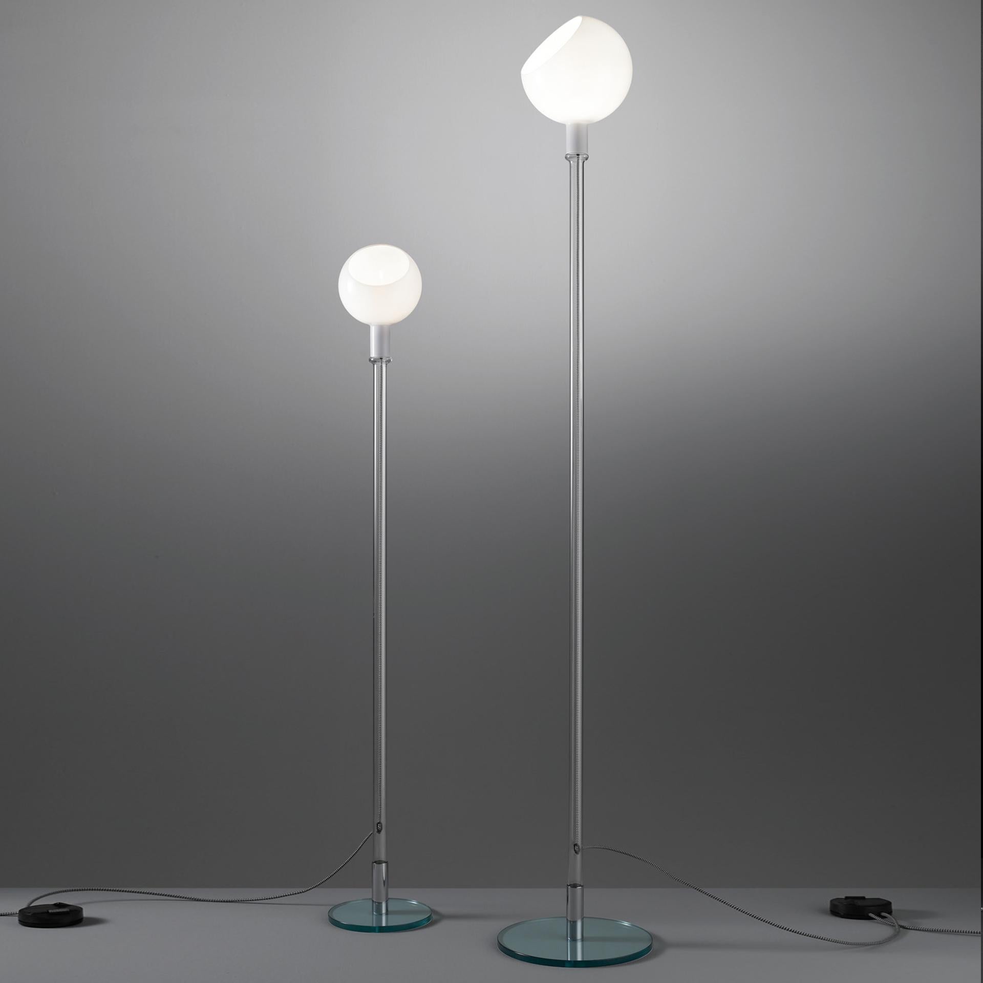 Beveled Gae Aulenti & Piero Castiglioni 'Parola' Table Lamp in White for Fontana Arte