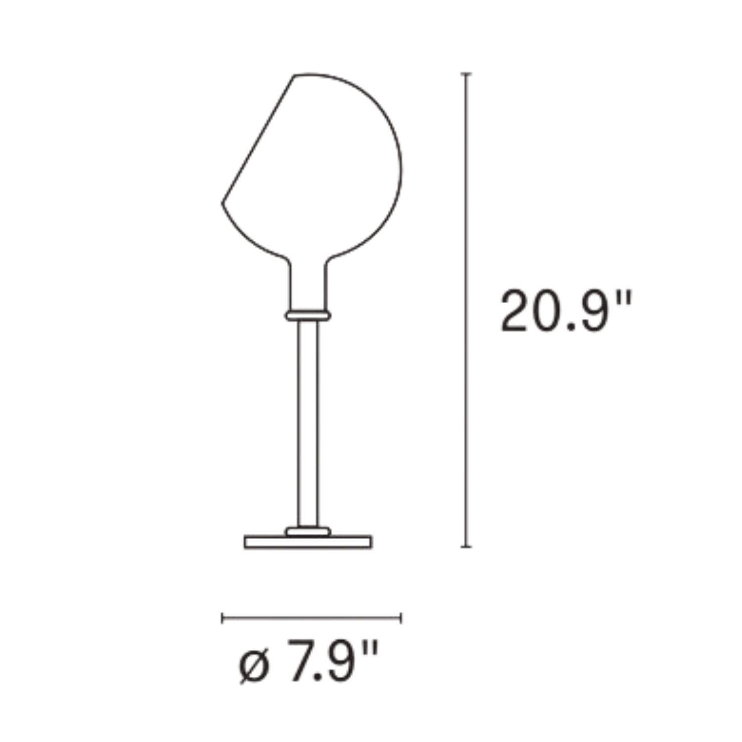 Gae Aulenti & Piero Castiglioni 'Parola' Tischlampe in Weiß für Fontana Arte (Glas) im Angebot