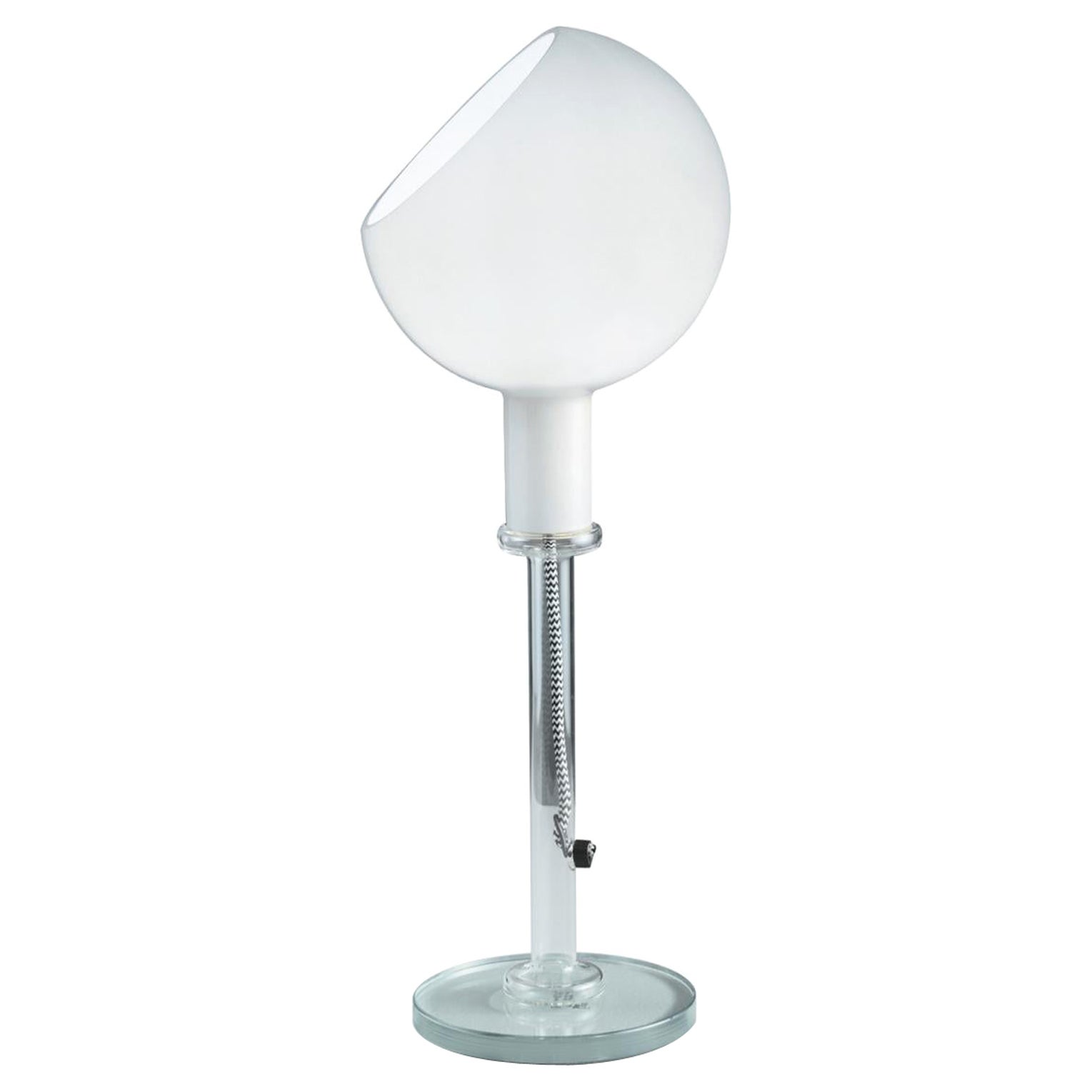 Gae Aulenti & Piero Castiglioni 'Parola' Table Lamp in White for Fontana Arte