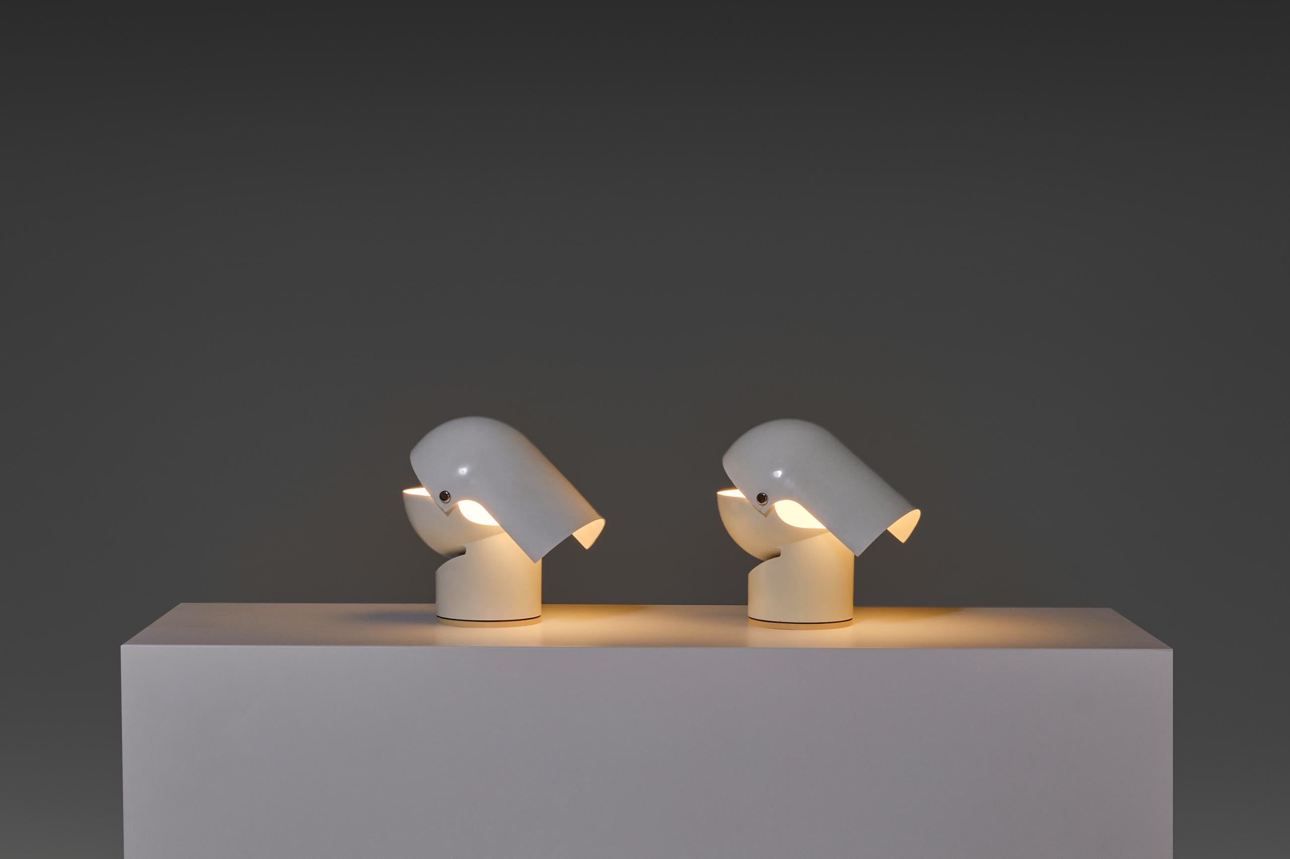 Italian Gae Aulenti ‘Pileino’ Table Lamps for Artemide, Set of Two