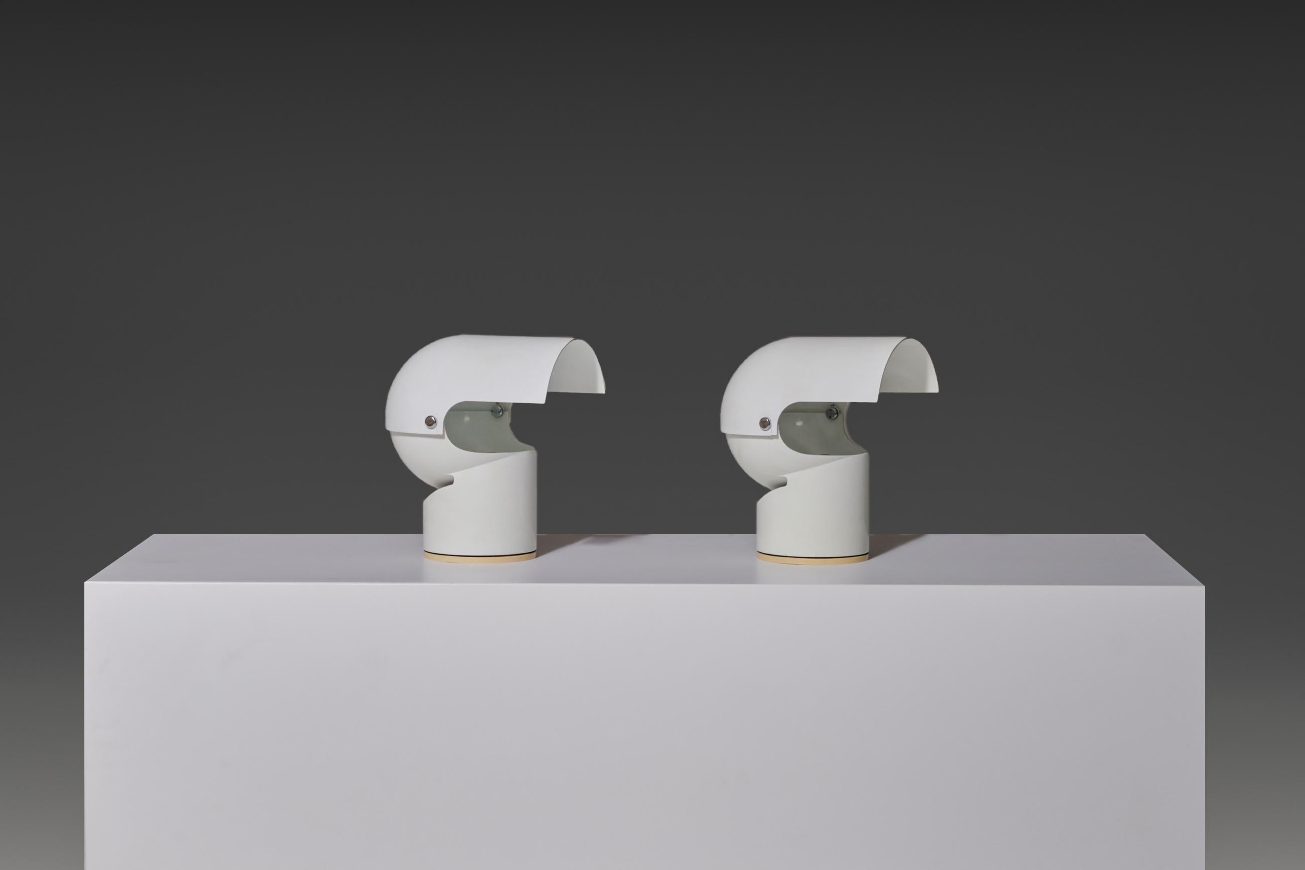 Aluminum Gae Aulenti ‘Pileino’ Table Lamps for Artemide, Set of Two