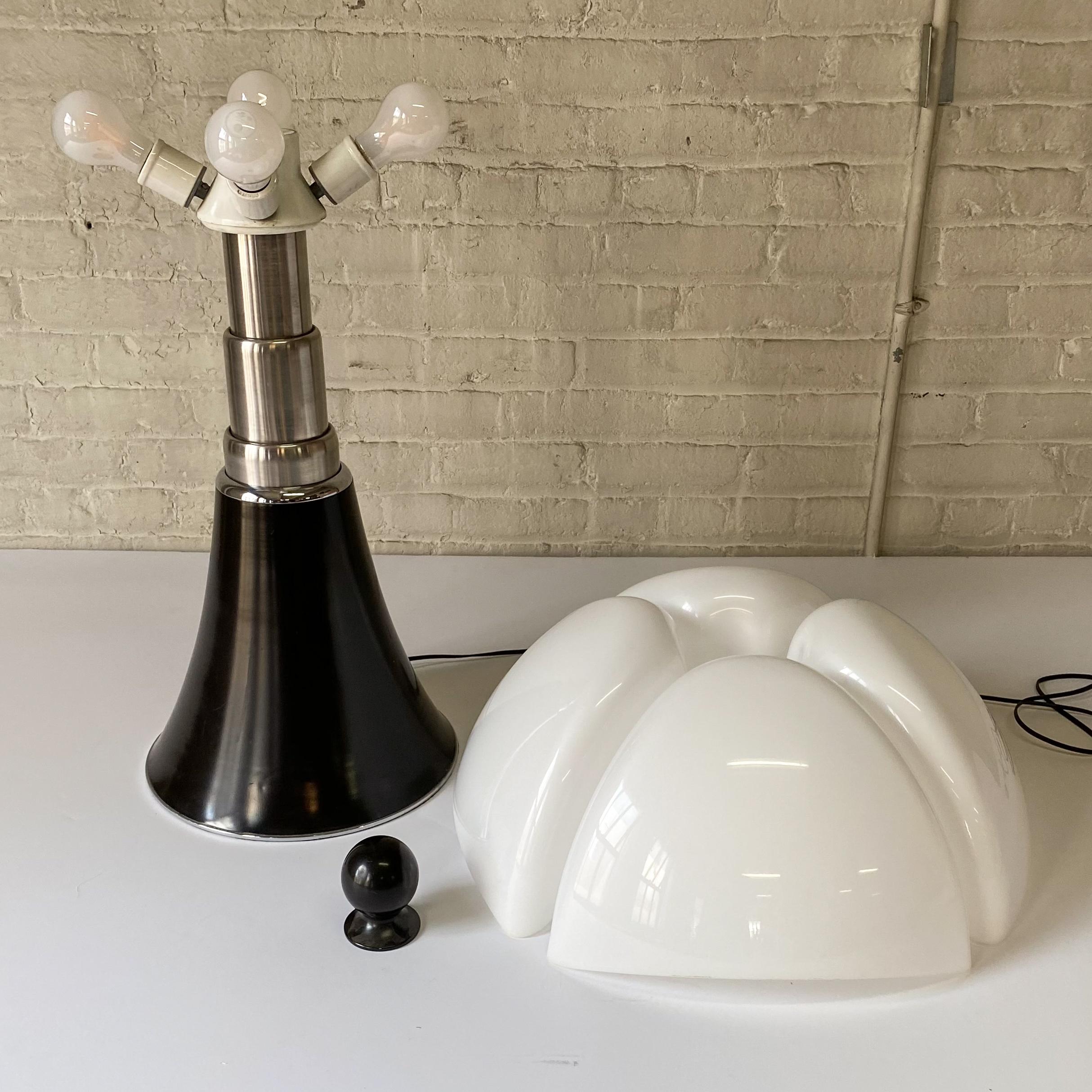 Aluminum Gae Aulenti Pipistrello Lamp for Martinelli Luce (Largest Size) For Sale