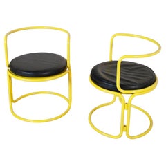 Gae Aulenti set of two lounge chairs 1960s.