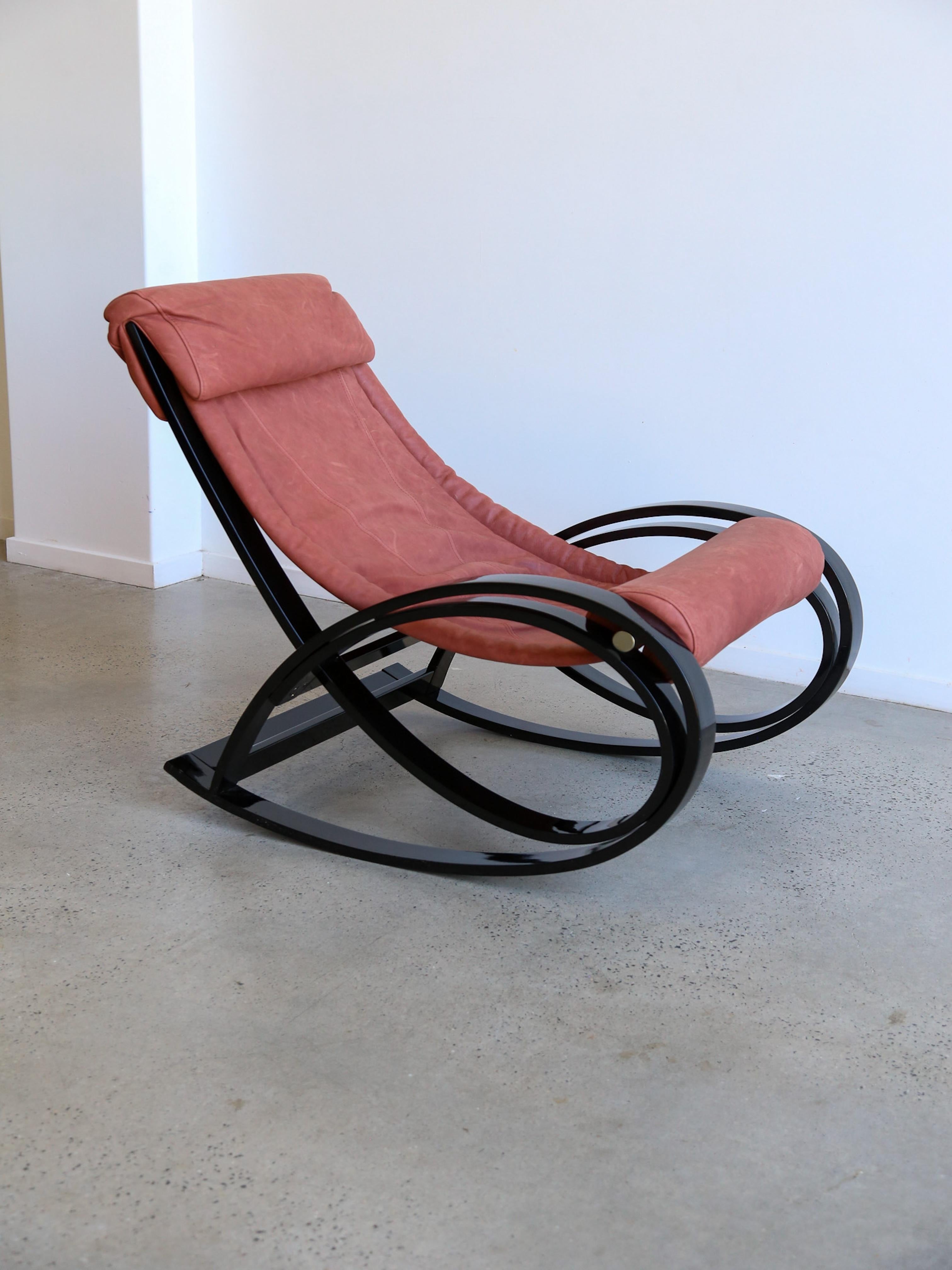 Gae Aulenti Sgarsul Rocking Chair for Poltronova 1960s For Sale 1