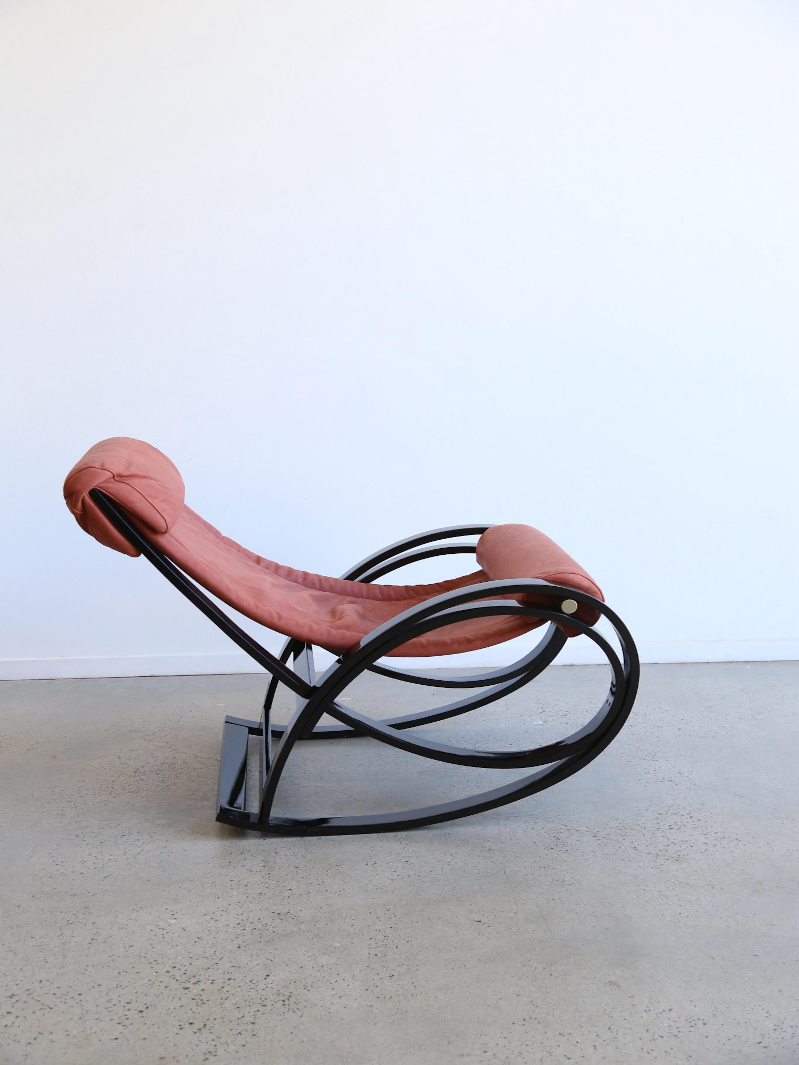 Gae Aulenti Sgarsul Rocking Chair for Poltronova 1960s For Sale 2