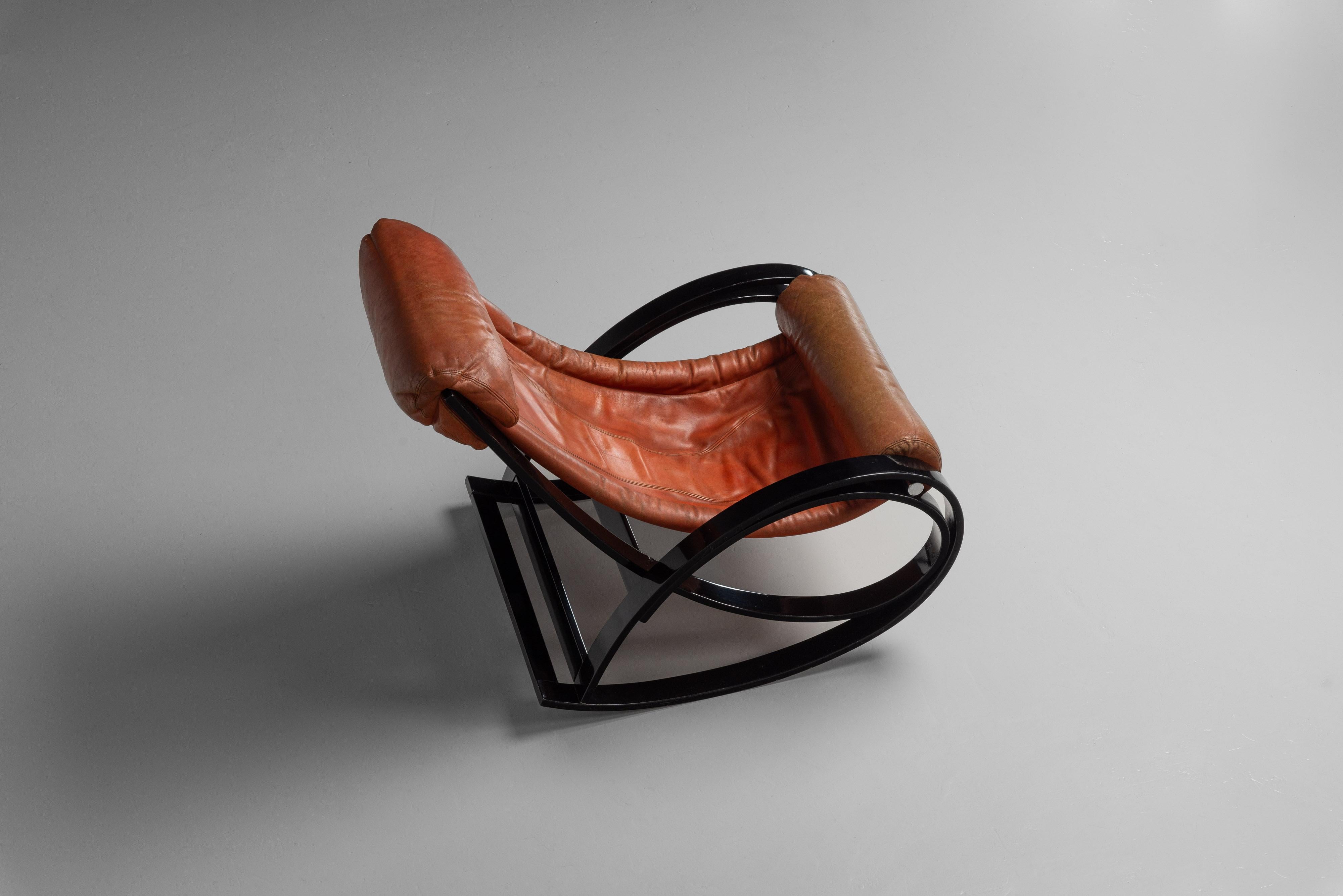 Chaise à bascule Sgarsul de Gae Aulenti Poltronova Italie 1962 Bon état - En vente à Roosendaal, Noord Brabant