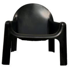 Gae Aulenti Space Age Polyurethane Black Lounge Armchair 4794 for Kartell, 1974