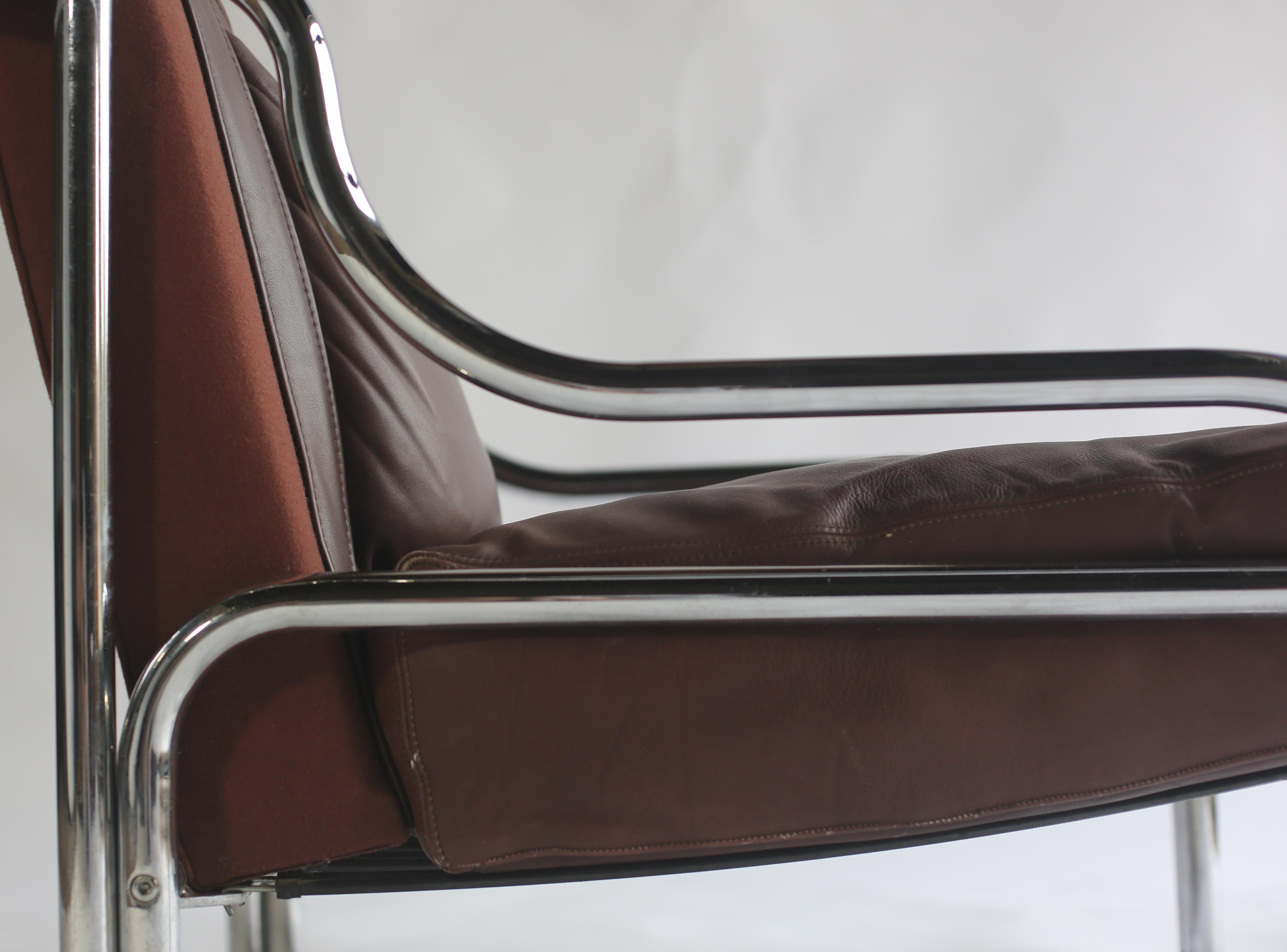 Cuir Chaise Stringa Gae Aulenti, 1962 en vente