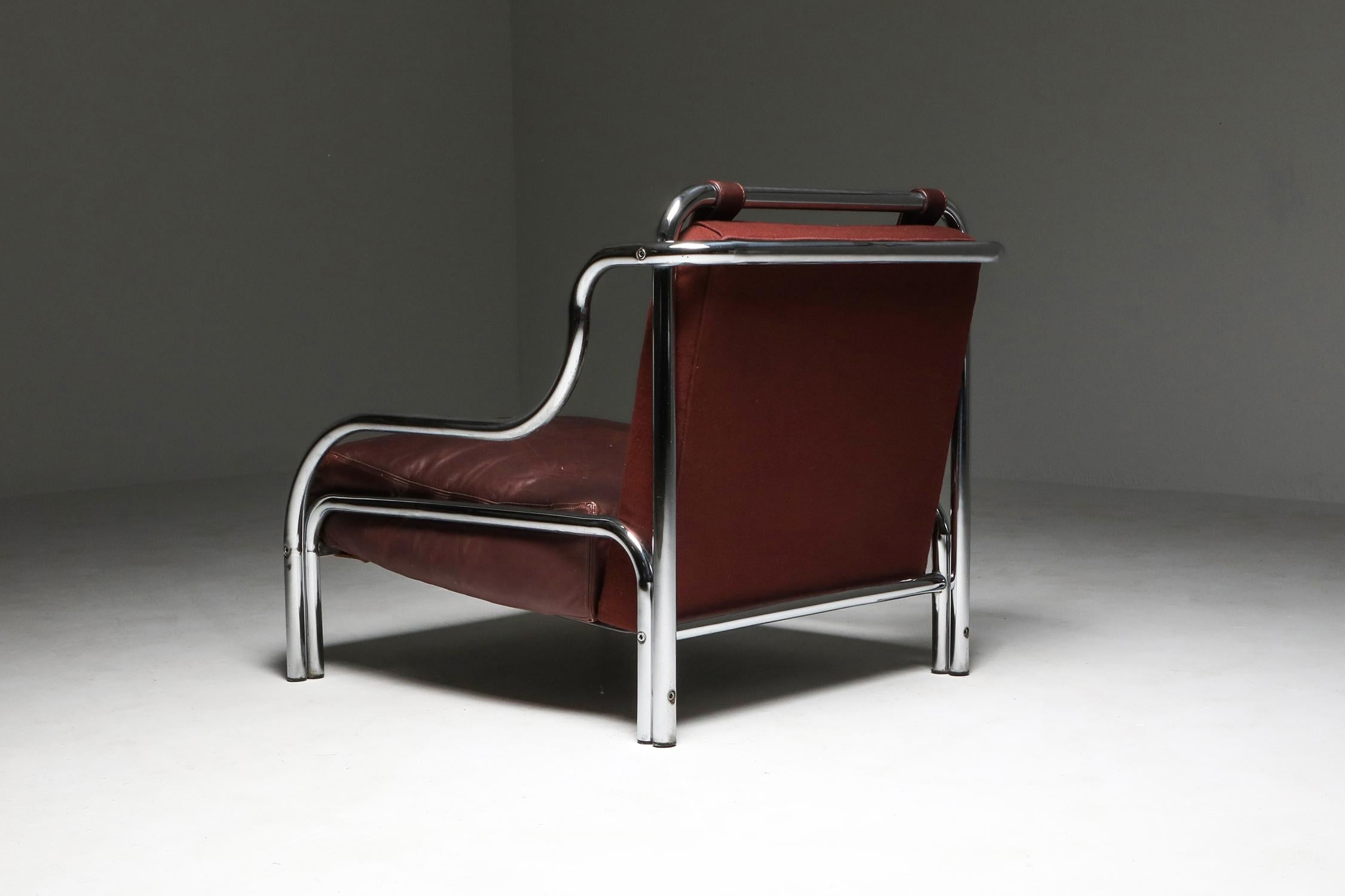 Mid-20th Century Gae Aulenti 'Stringa' Pair of Armchairs 