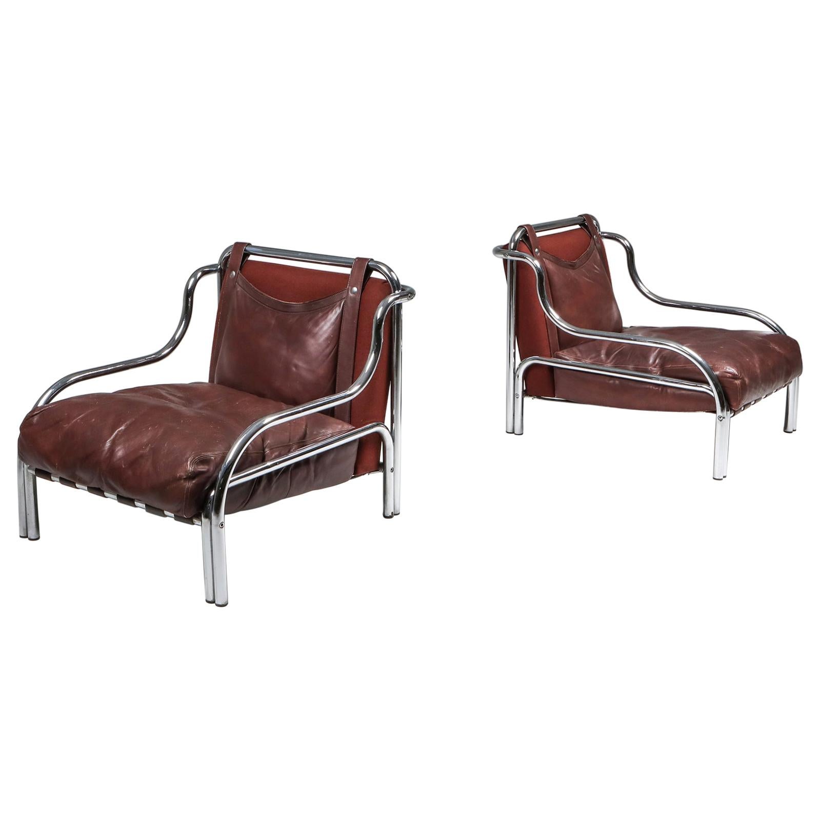 Gae Aulenti 'Stringa' Pair of Armchairs 