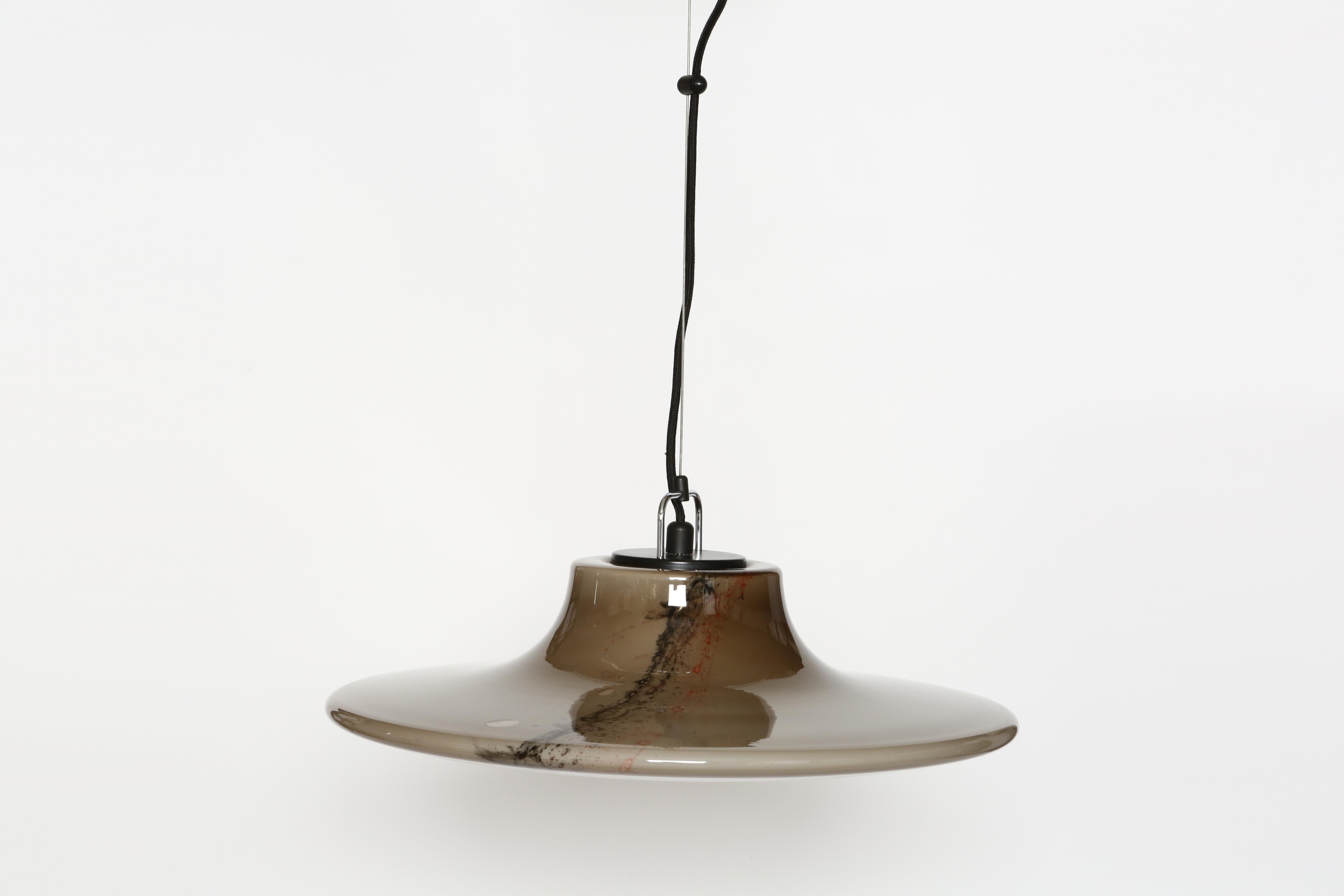 Late 20th Century Gae Aulenti style ceiling pendant For Sale