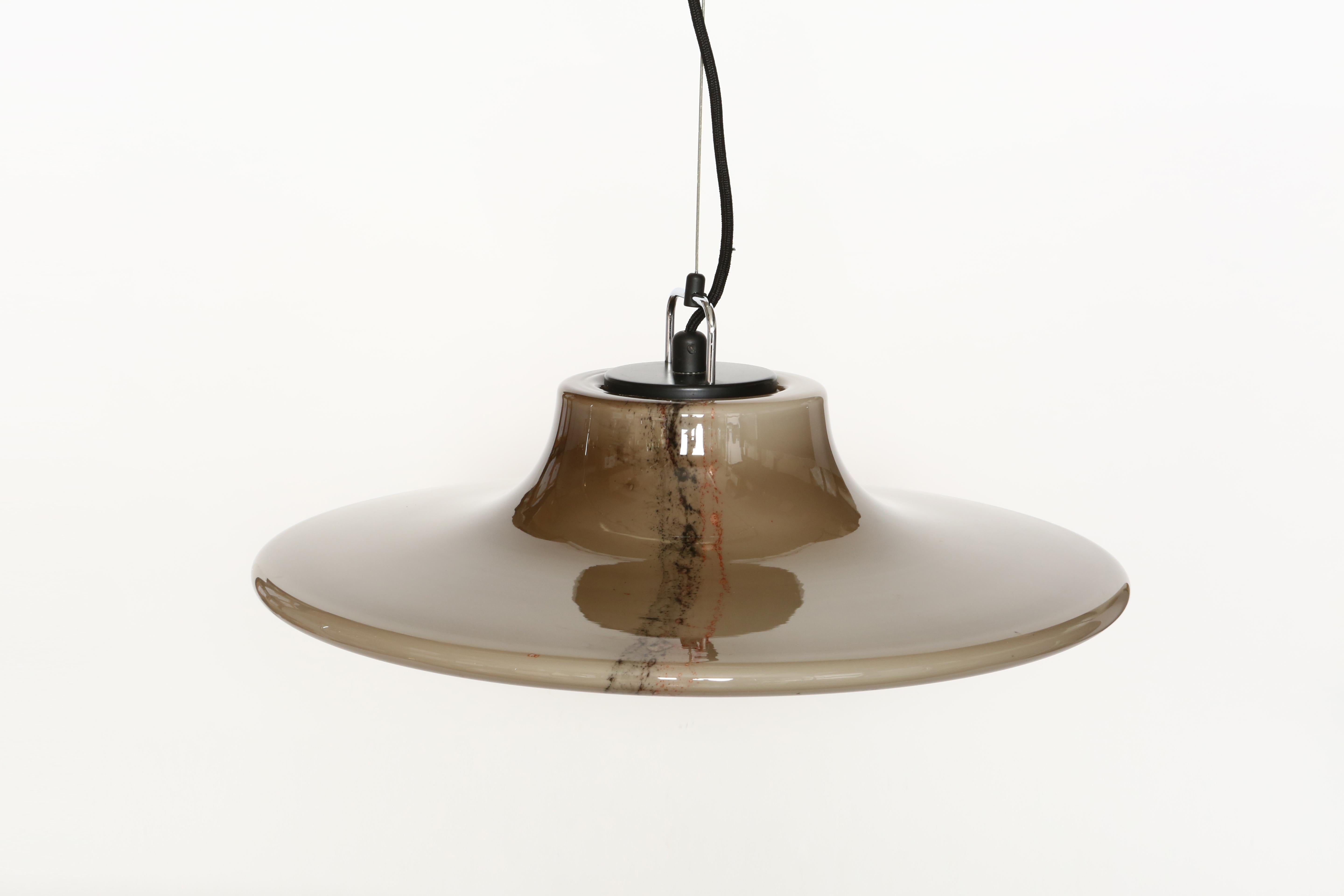 Metal Gae Aulenti style ceiling pendant For Sale