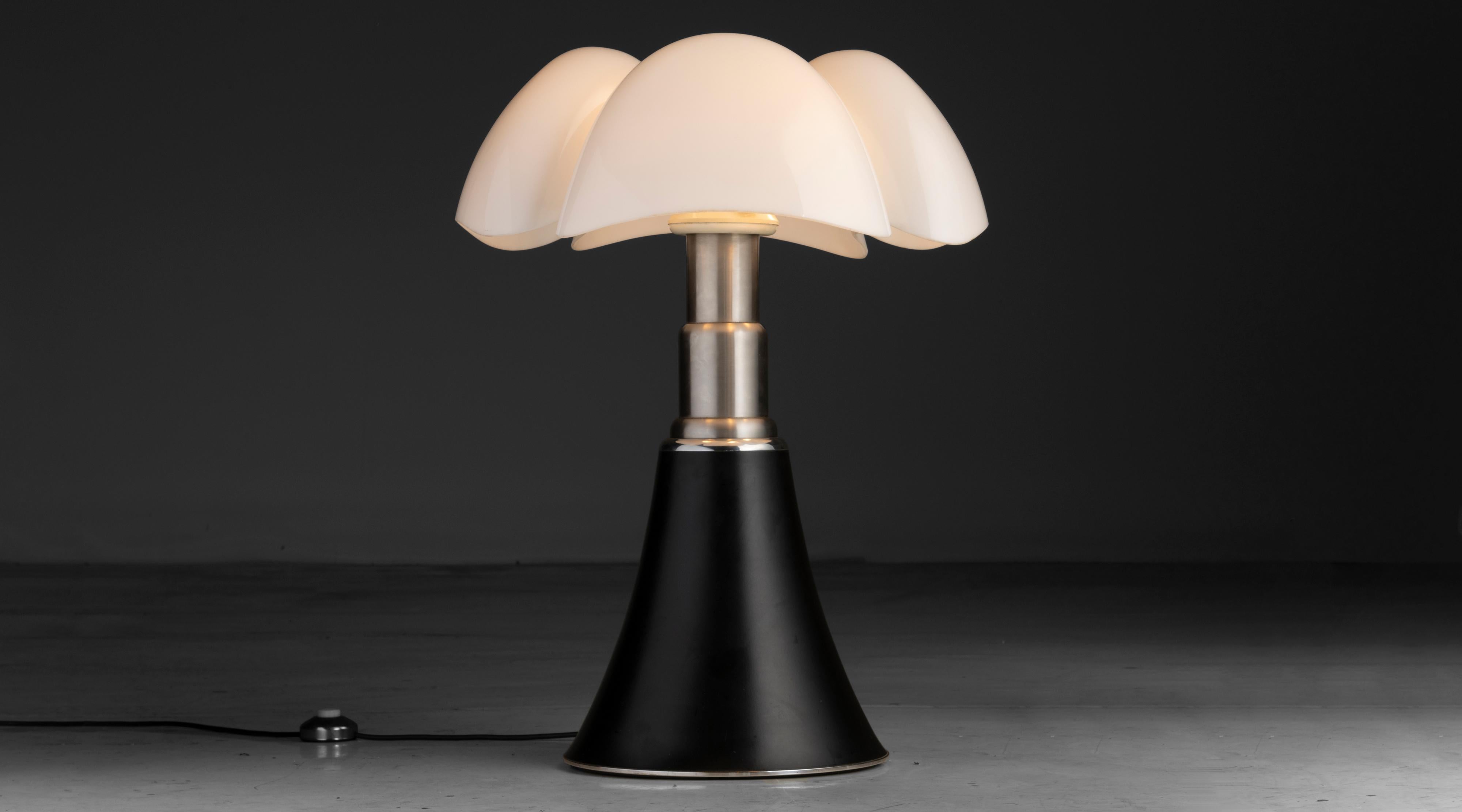 Gae Aulenti Table Lamp
Italy, 1960
Pipistrello table lamp originally produced in 1965 by Martinelli Luce.
20.5”dia x 35”h ( fully extended )
Ref. L1095