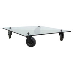 Gae Aulenti  Tavolo Con Ruote coffee table for Fontana Arte