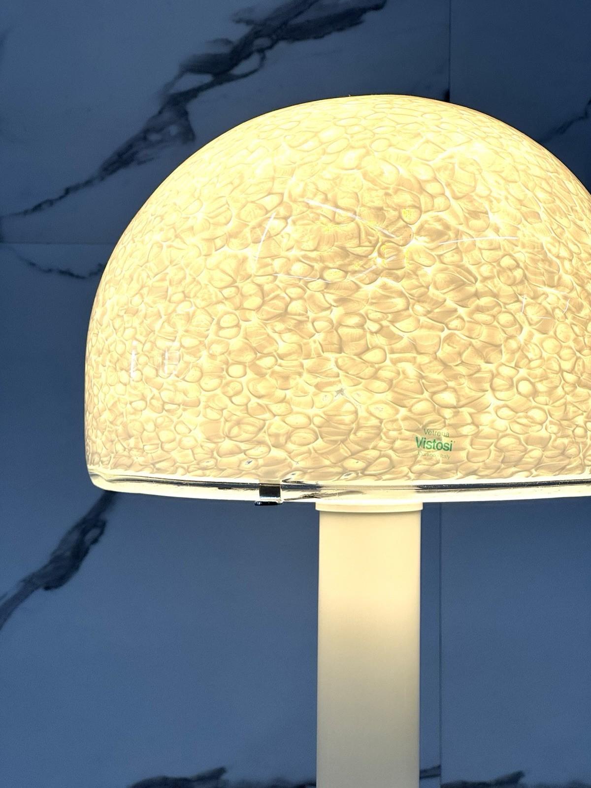 Gae Aulenti Vistosi Neverrino Lampada da tavolo murano design venezia Era espacial en venta