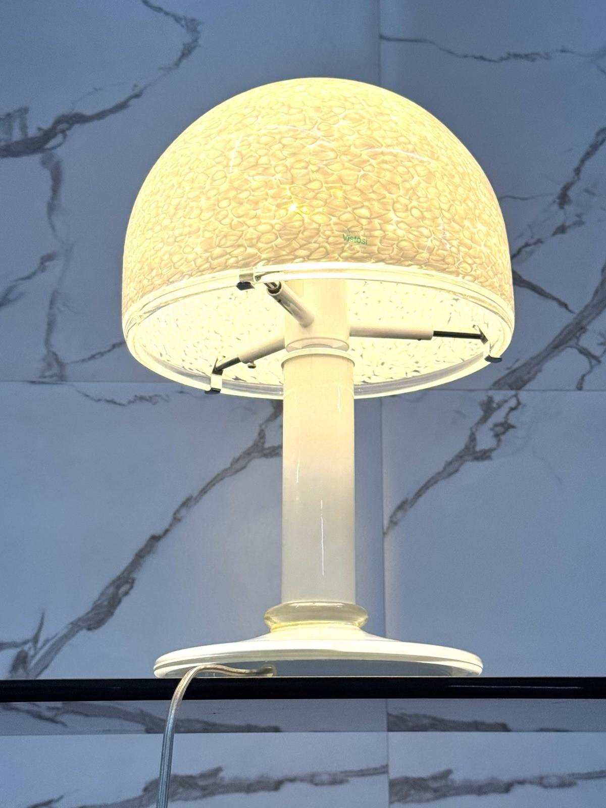 Gae Aulenti Vistosi Neverrino Lampada da tavolo murano design venezia Late 20th Century en venta