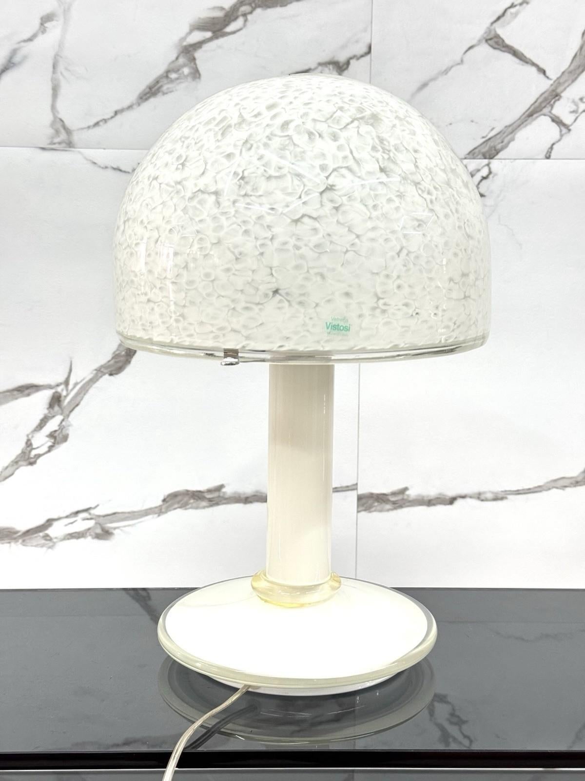 Gae Aulenti Vistosi Neverrino Lampada da tavolo murano design venezia Vidrio en venta