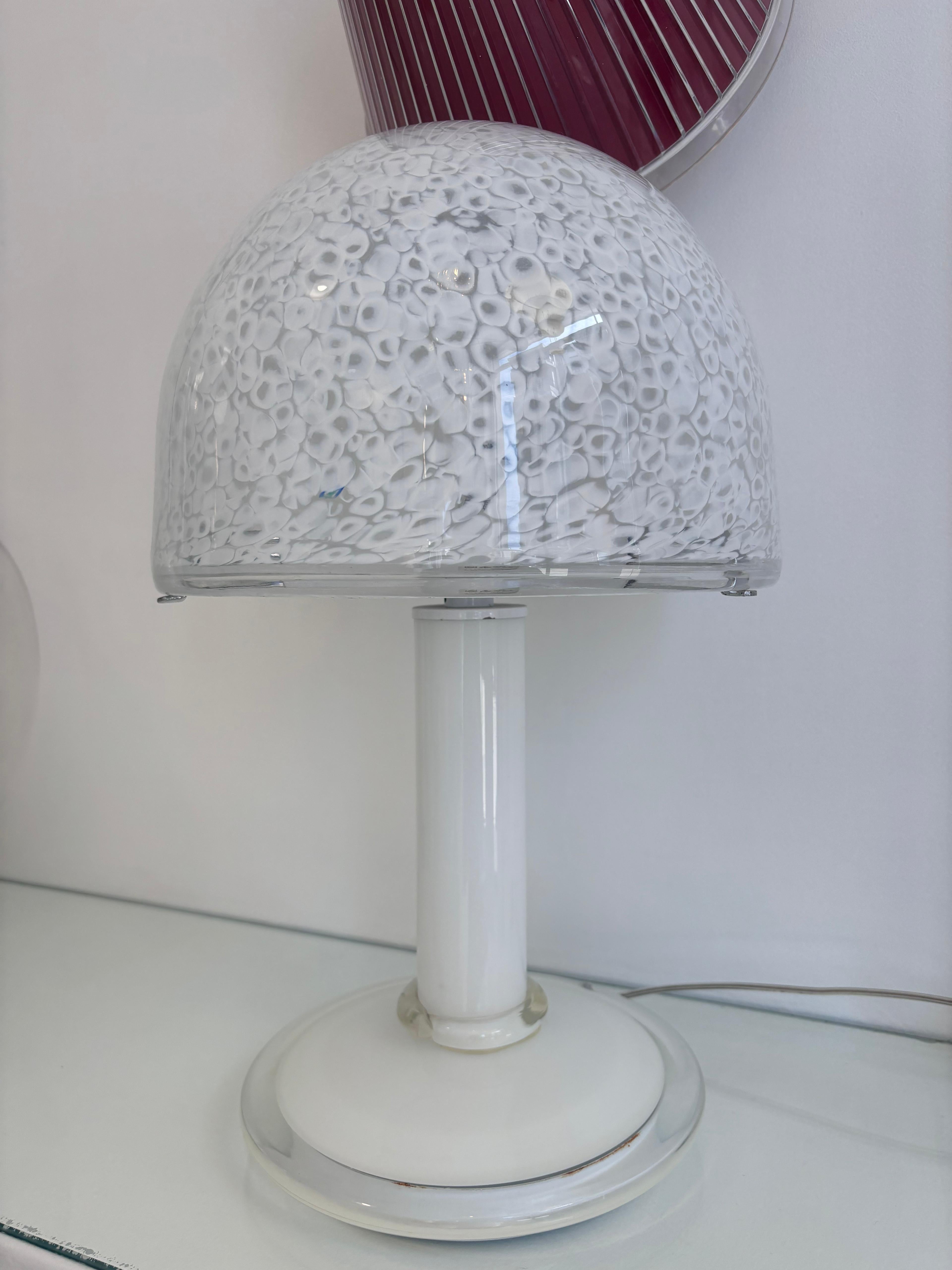 Italian Gae Aulenti Vistosi Neverrino Murano's Glass Chandelier 1970's For Sale