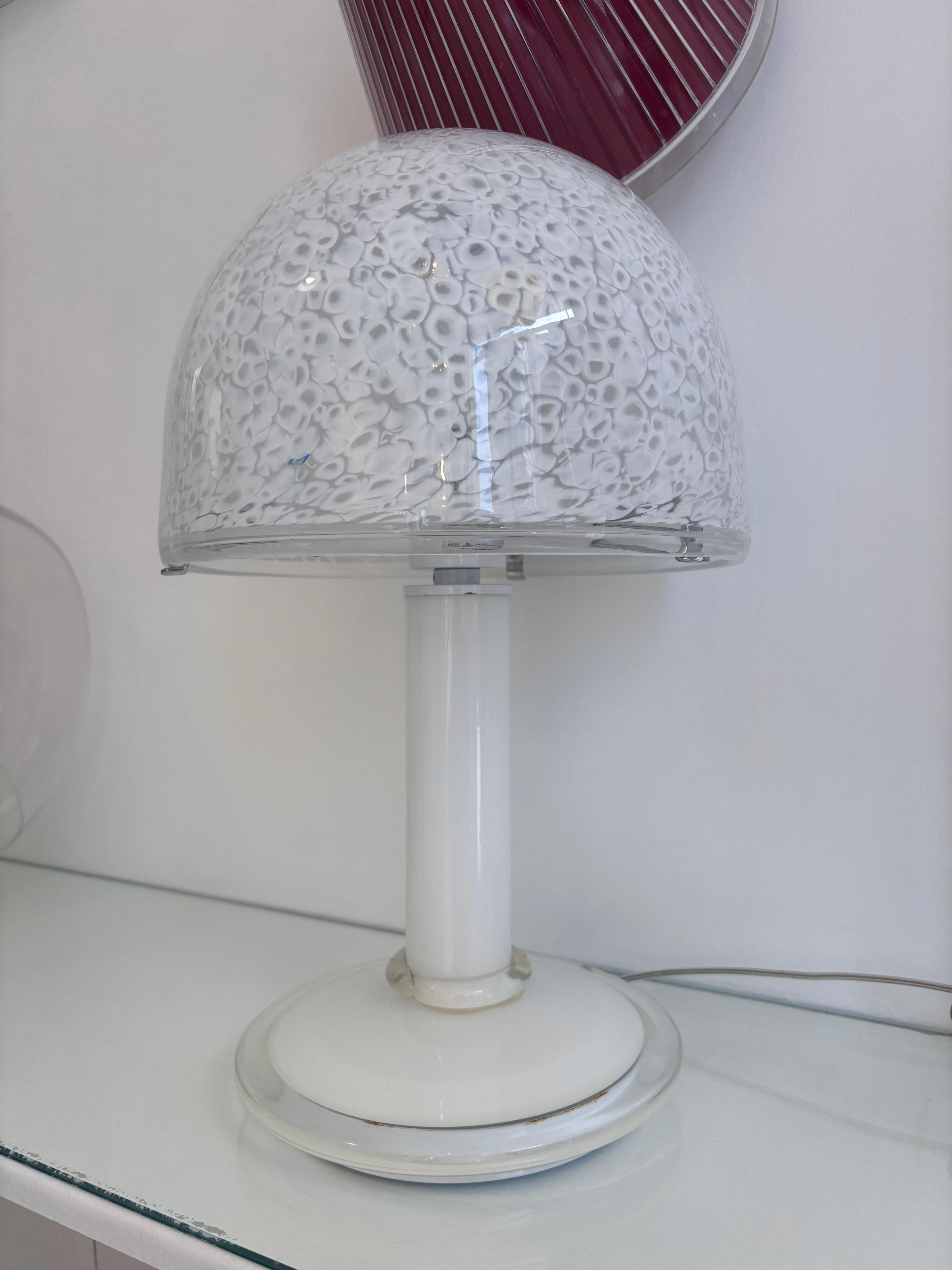 Murano Glass Gae Aulenti Vistosi Neverrino Murano's Glass Chandelier 1970's For Sale