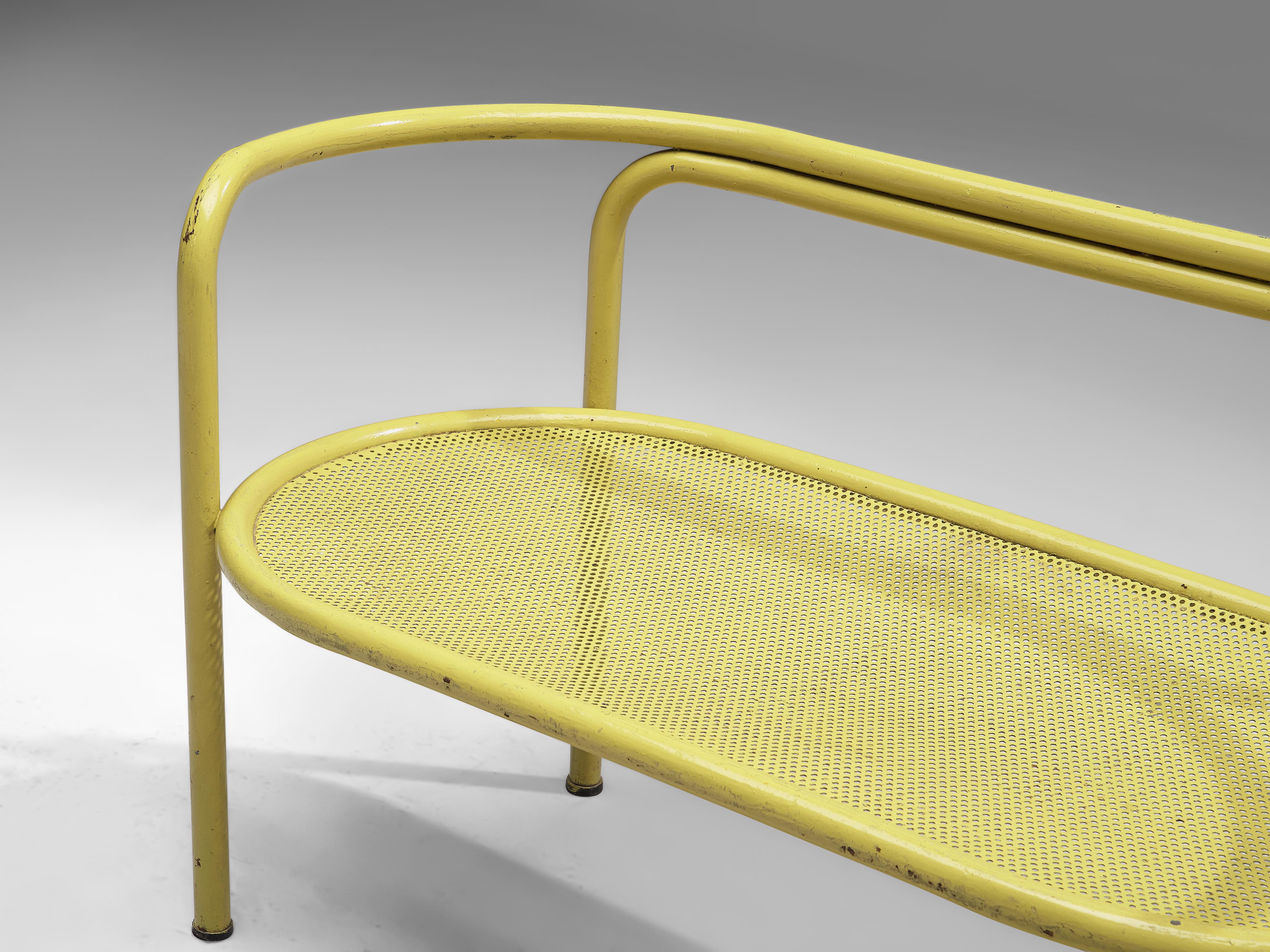 Mid-Century Modern Early Gae Aulenti Yellow 'Locus Solus' Bench For Sale