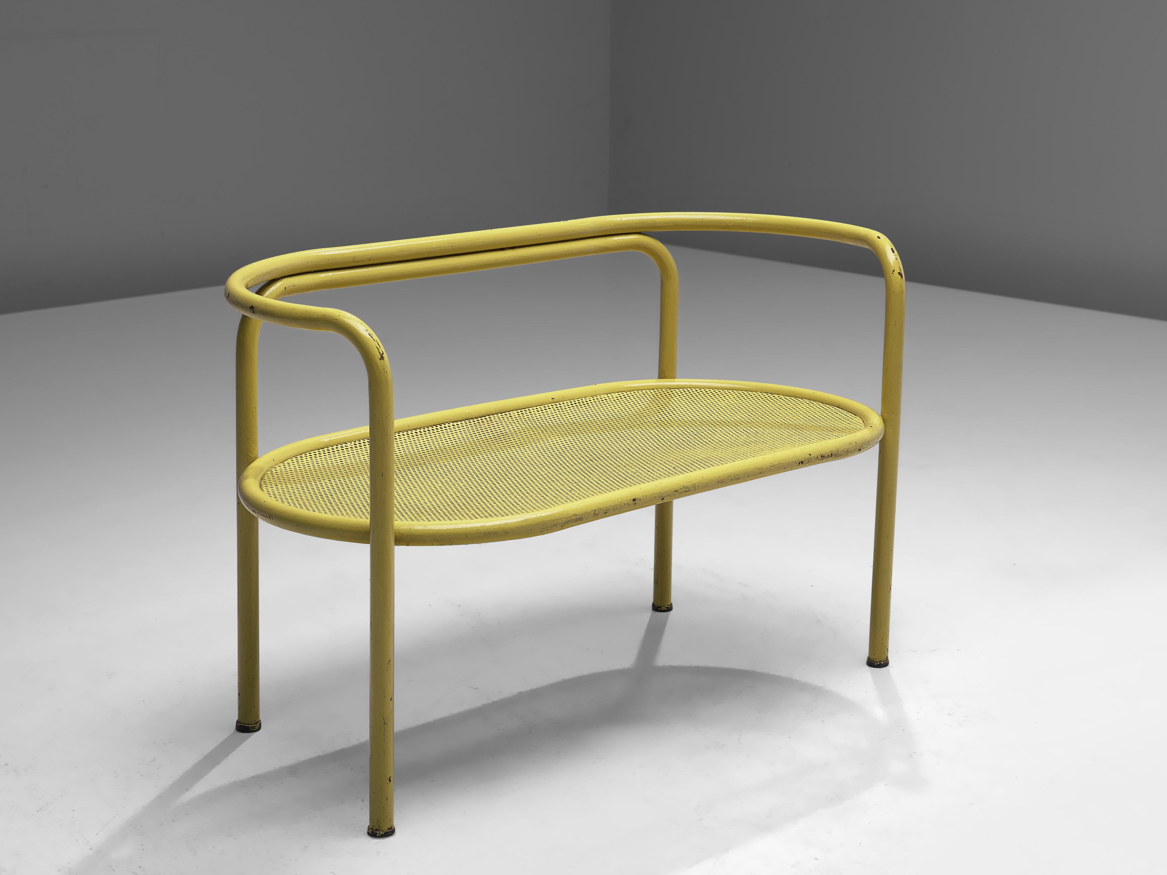 Early Gae Aulenti Yellow 'Locus Solus' Bench In Good Condition For Sale In Waalwijk, NL