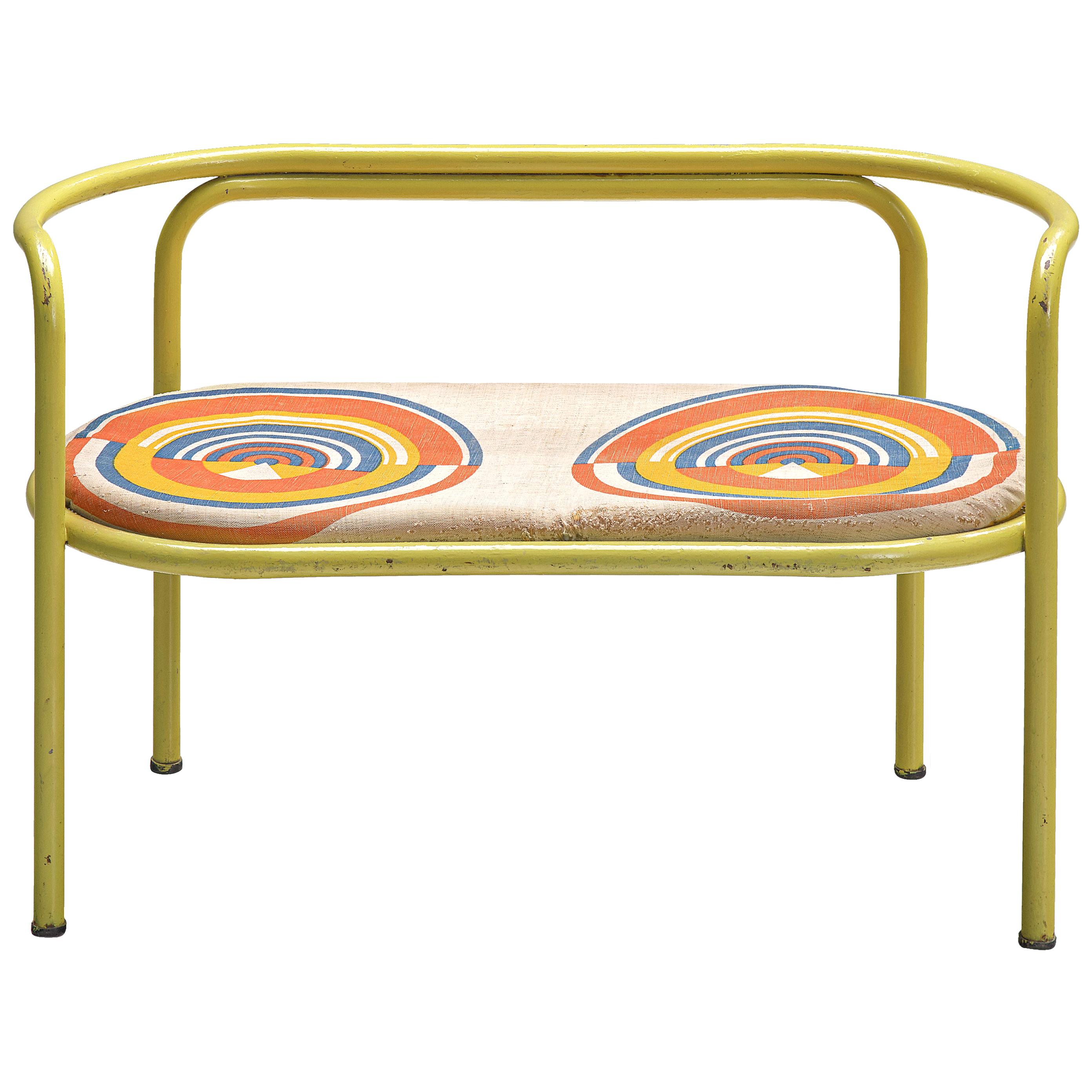 Early Gae Aulenti Yellow 'Locus Solus' Bench For Sale