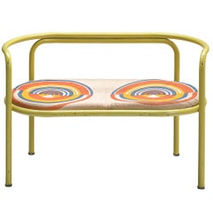 Gae Aulenti Yellow 'Locus Solus' Bench