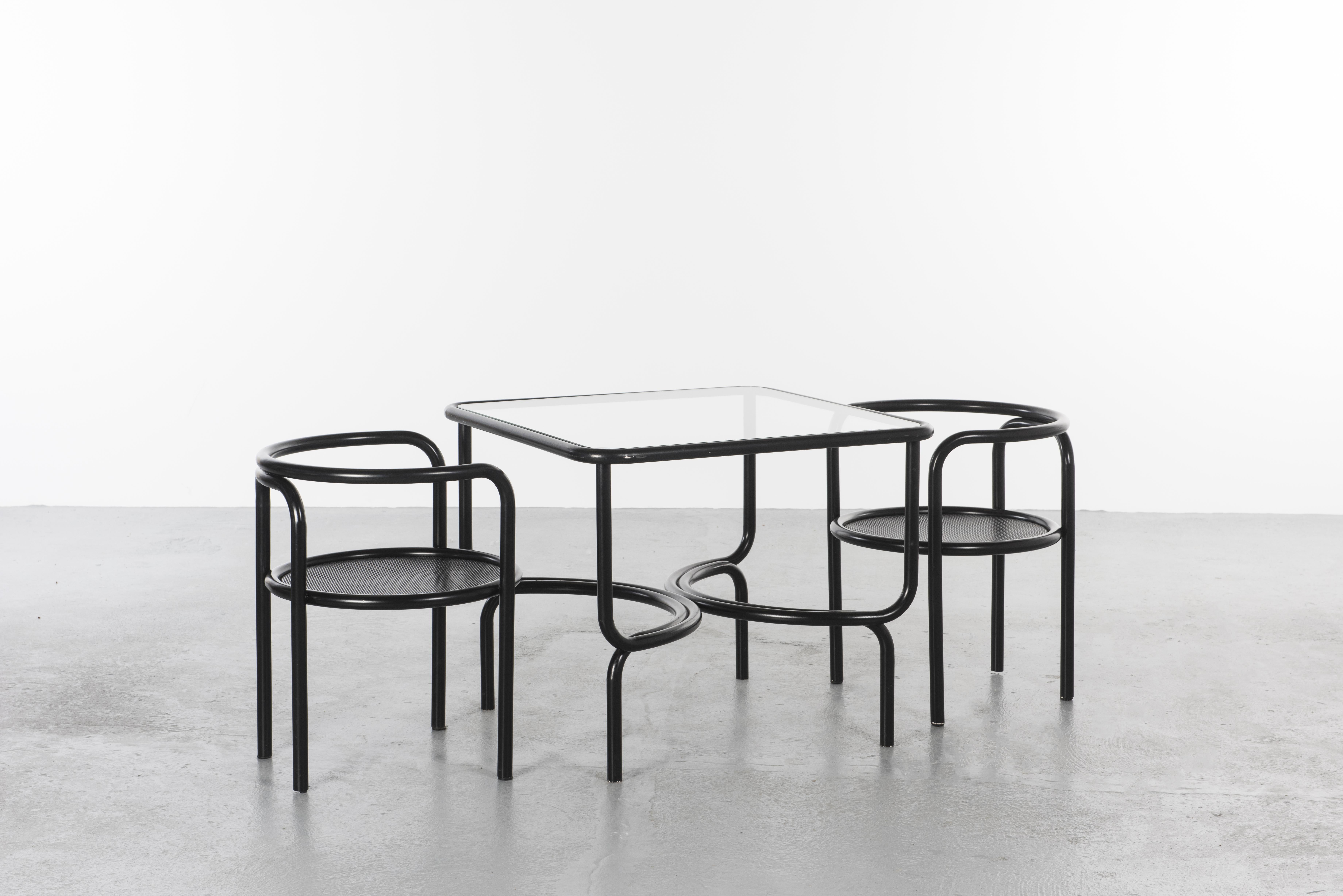Gae Aulenti's Gartenmöbelset, Locus Solos, um 1964, (Lackiert)