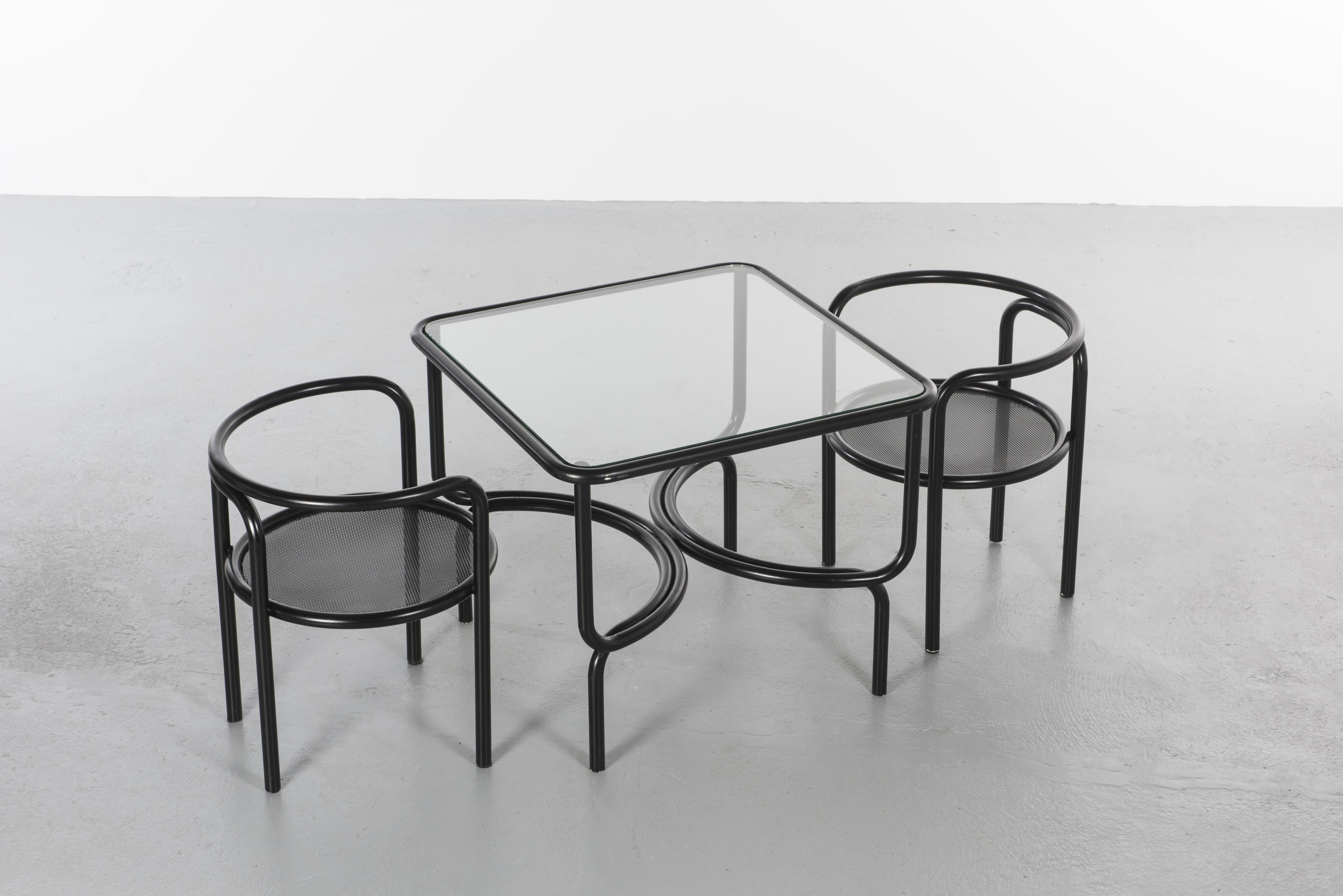Gae Aulenti's Gartenmöbelset, Locus Solos, um 1964, im Zustand „Gut“ in Villeurbanne, Rhone Alpes