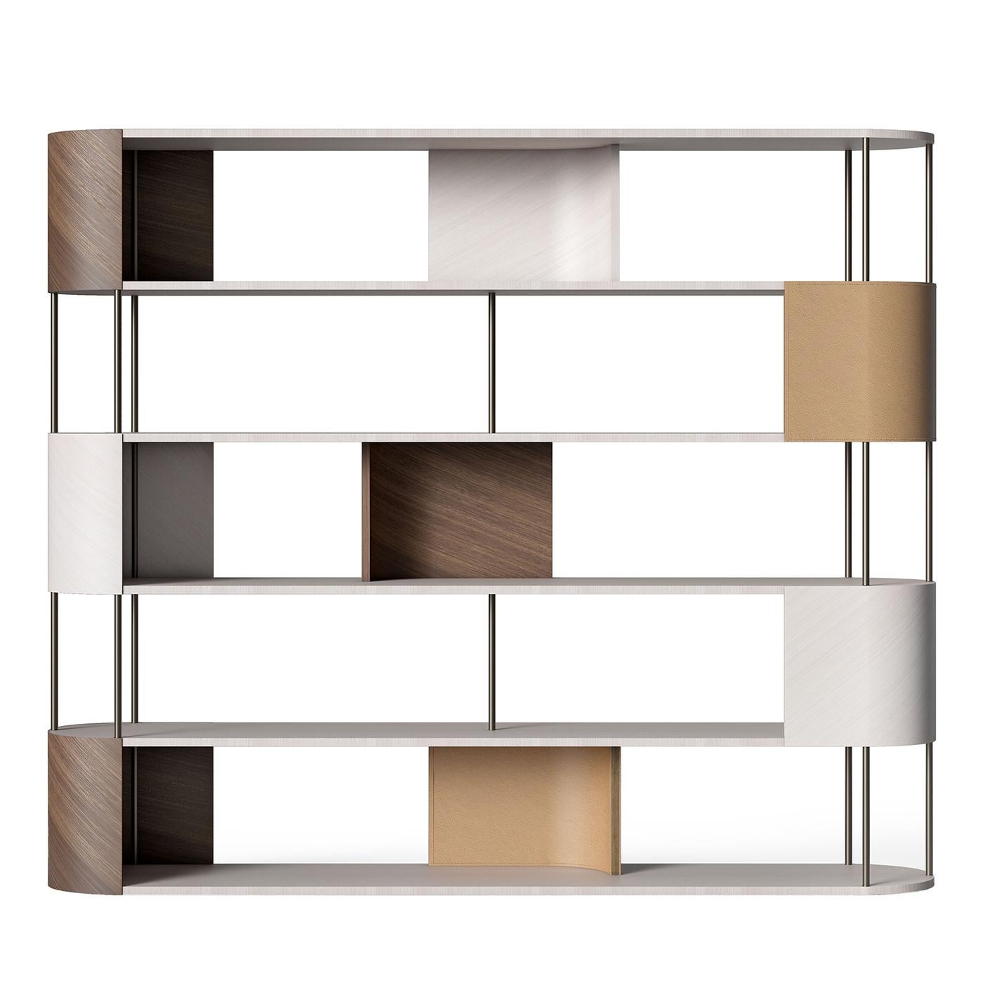 Italian Gae Large Multi-Finish Modular Bookcase by Carpanelli For Sale