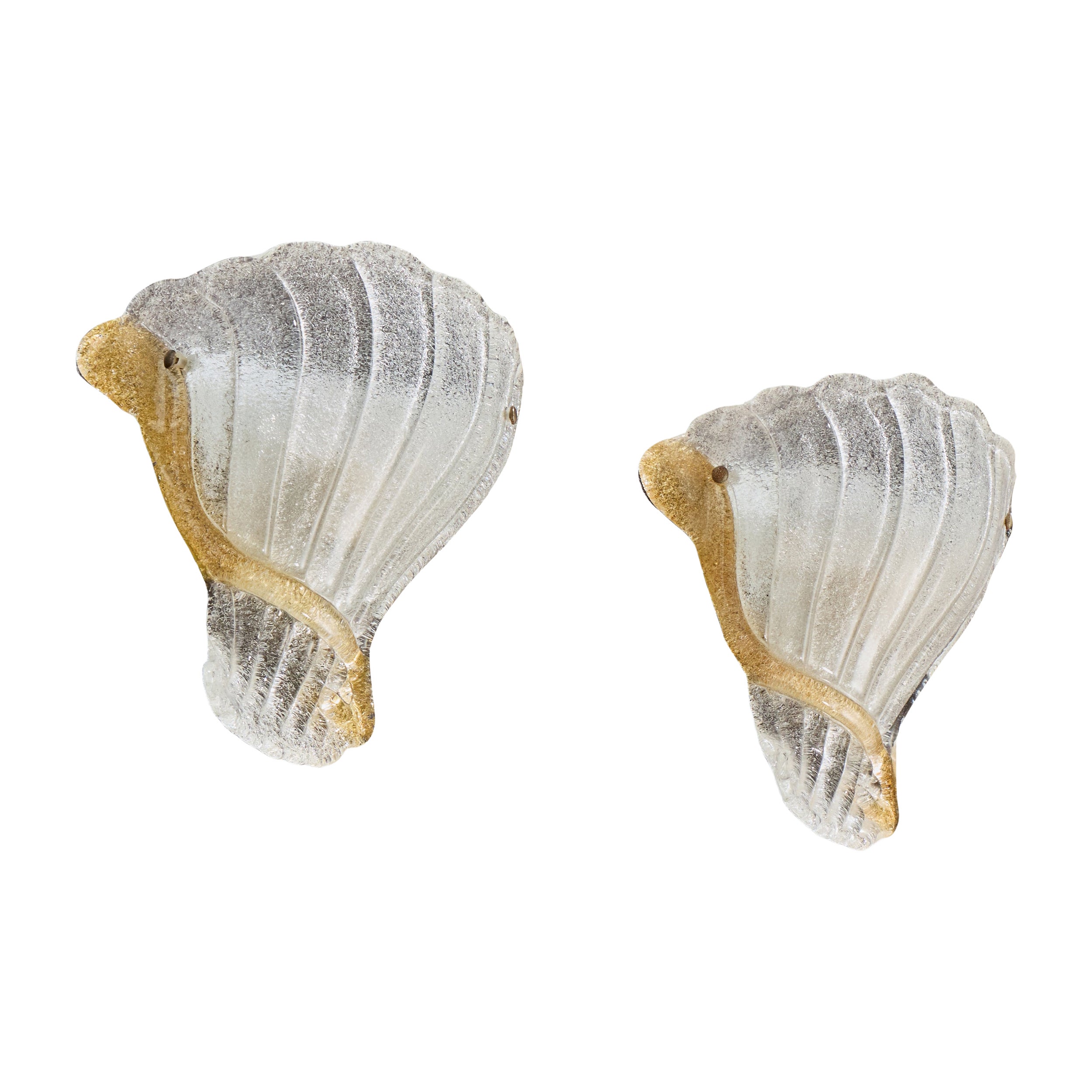 G.A.E Luce, Wall Lights, Glass, Brass, Italy, 1990s im Angebot