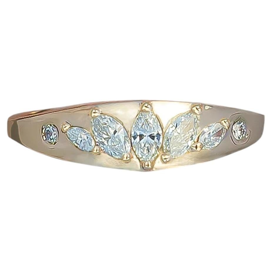 Gaea Signet Ring in 14K Gold & Diamonds by Anastassia Sel Jewelry