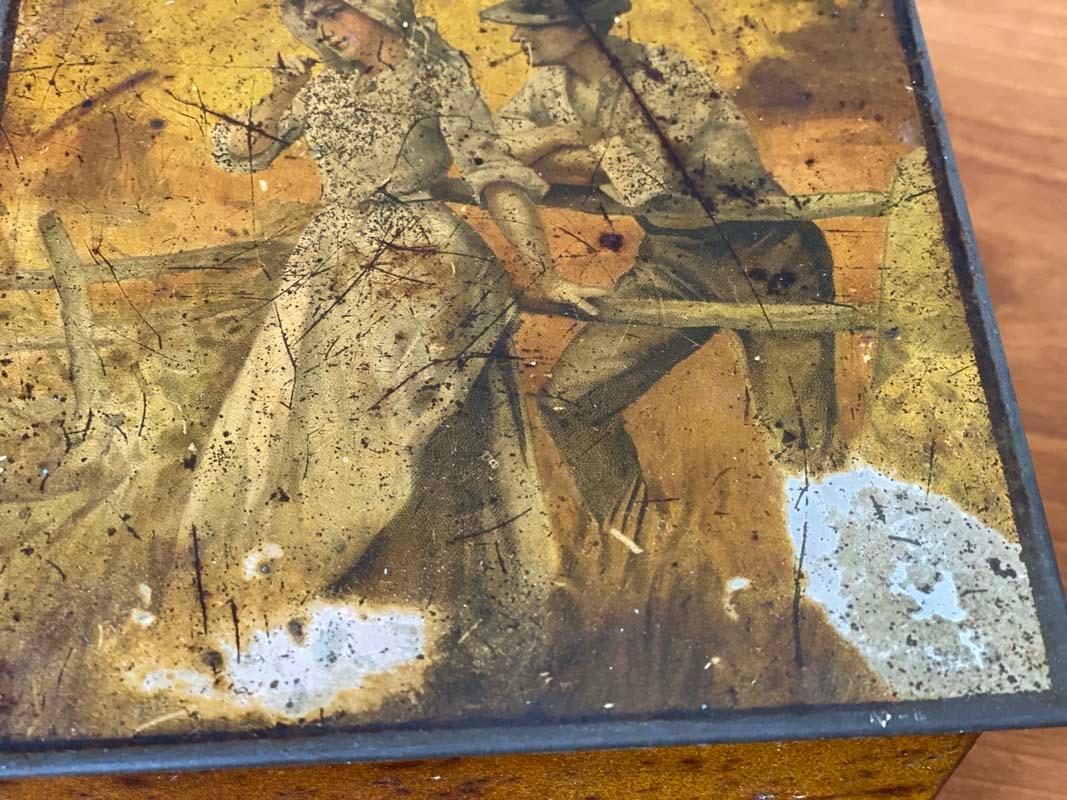 Lata de galletas Gaedke, Alemania Alrededor de 1900, Litografiada Art Decó en venta