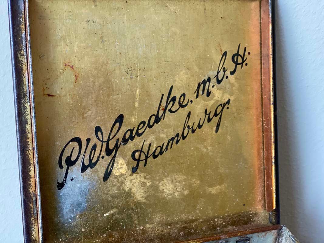 Lata de galletas Gaedke, Alemania Alrededor de 1900, Litografiada en venta 2